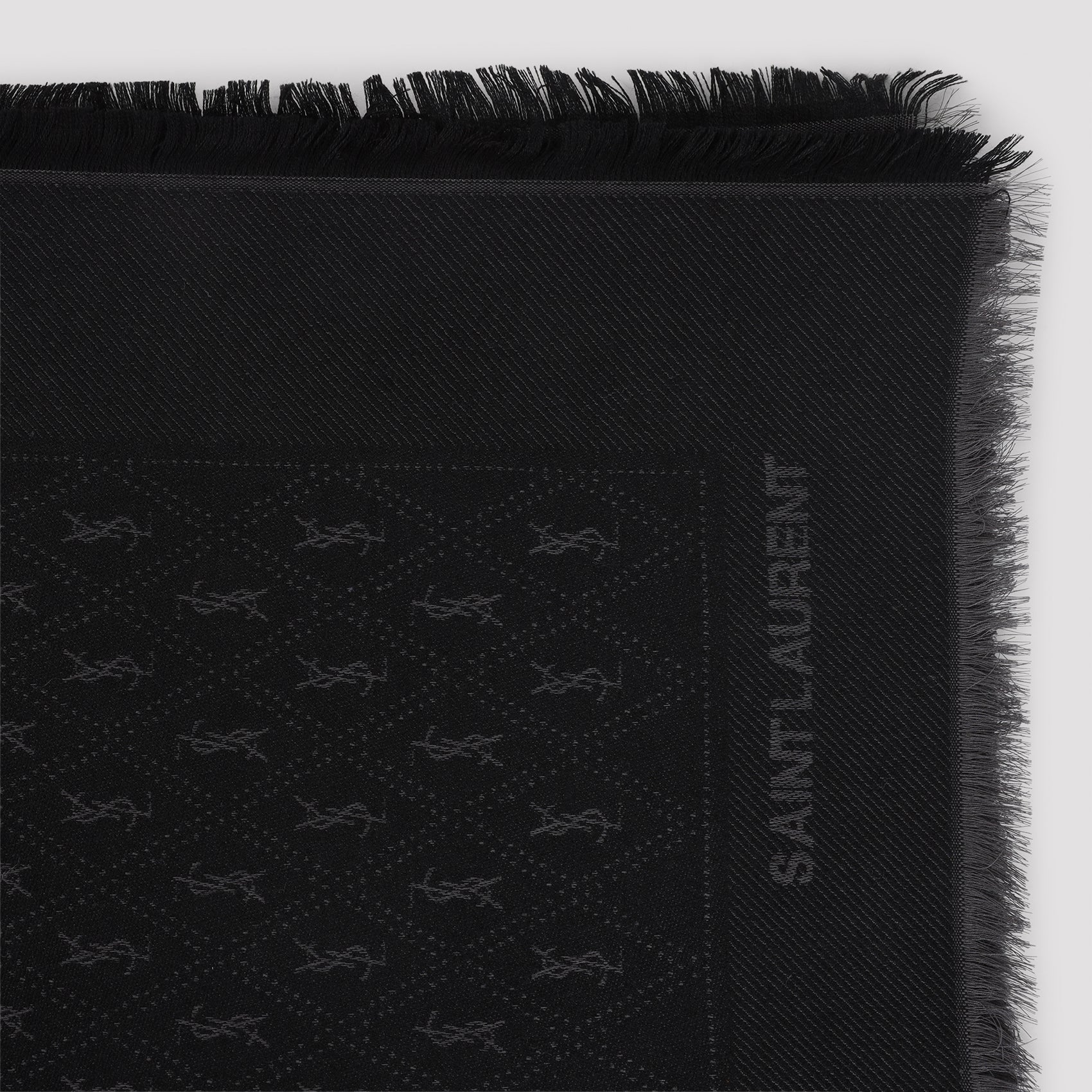 Saint Laurent Jacquard Monogram Scarf - WOMEN ACCESSORIES - Saint Laurent - T.Luxy