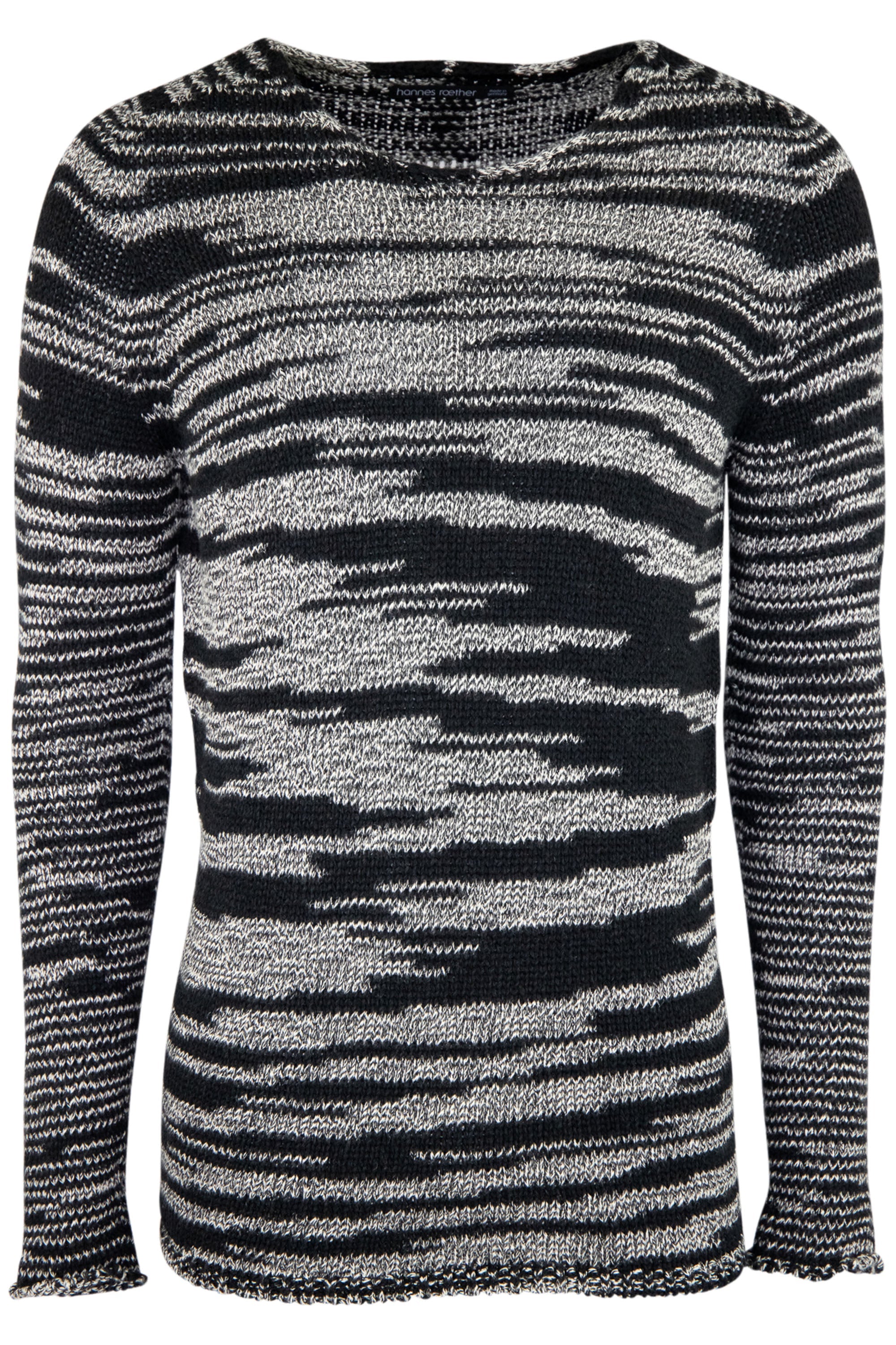 so10list.1017-Strick & Pullover-Hannes Roether-OUTLET-XS-black_white-ARCHIVIST-ARCHIVE-SALE