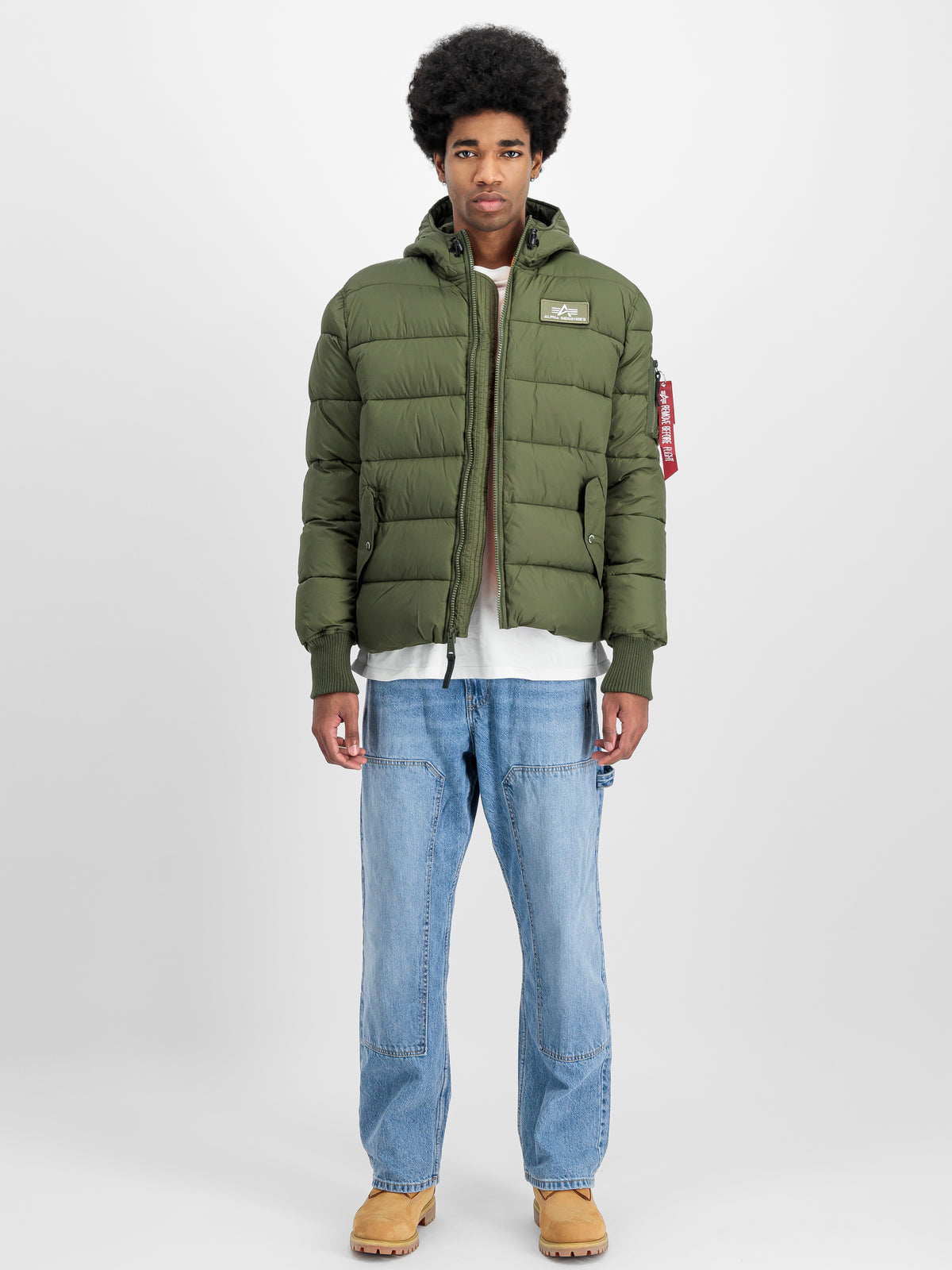 Hooded Puffer Faux Down Winter Jacket
