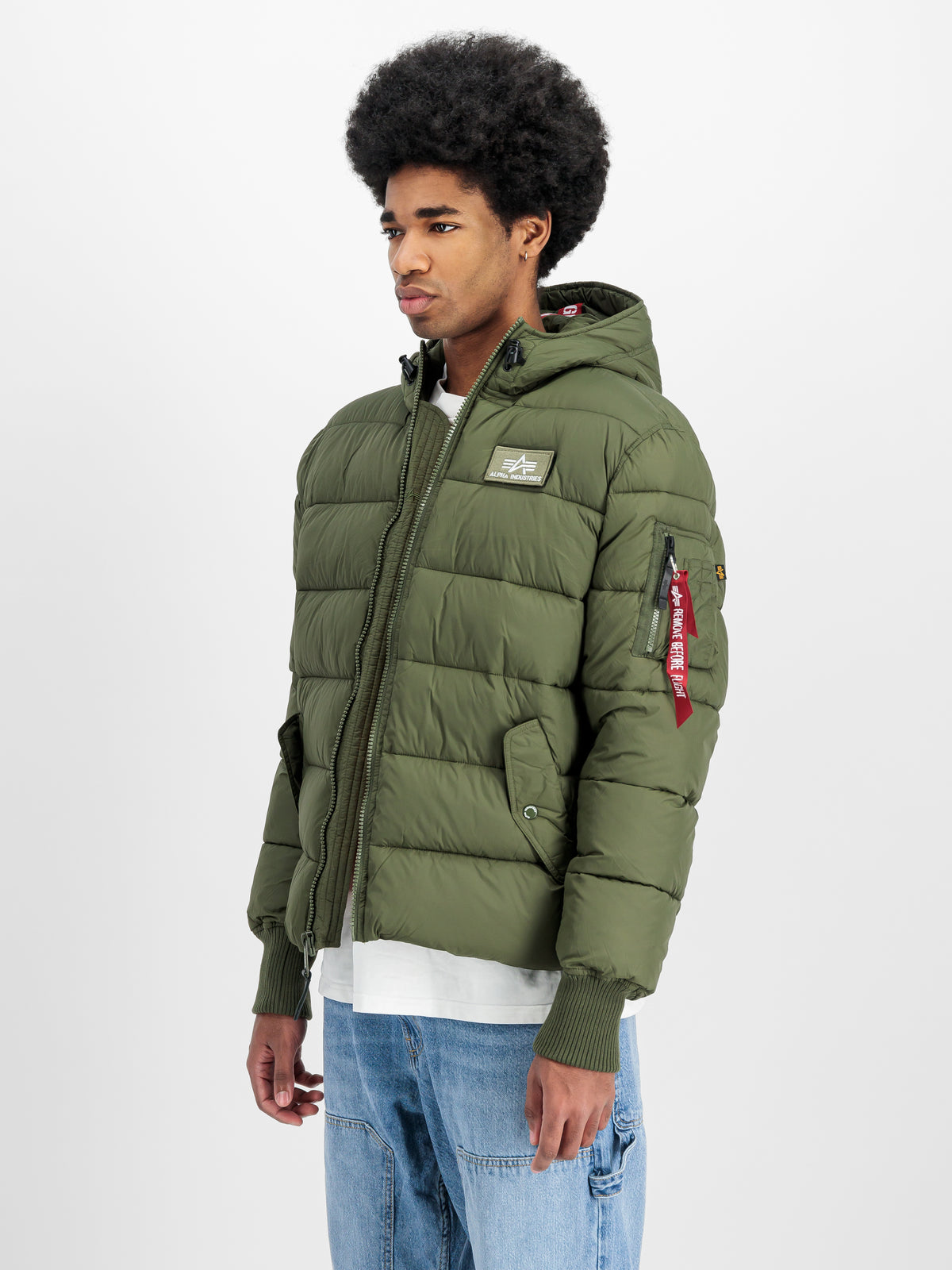 Hooded Puffer Faux Down Winter Jacket
