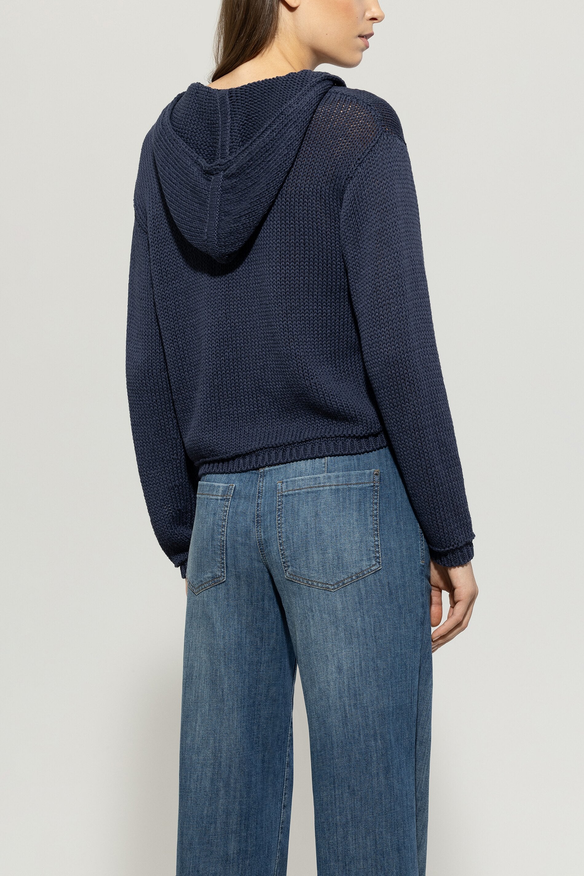 Hoodie aus Leinen-Mix