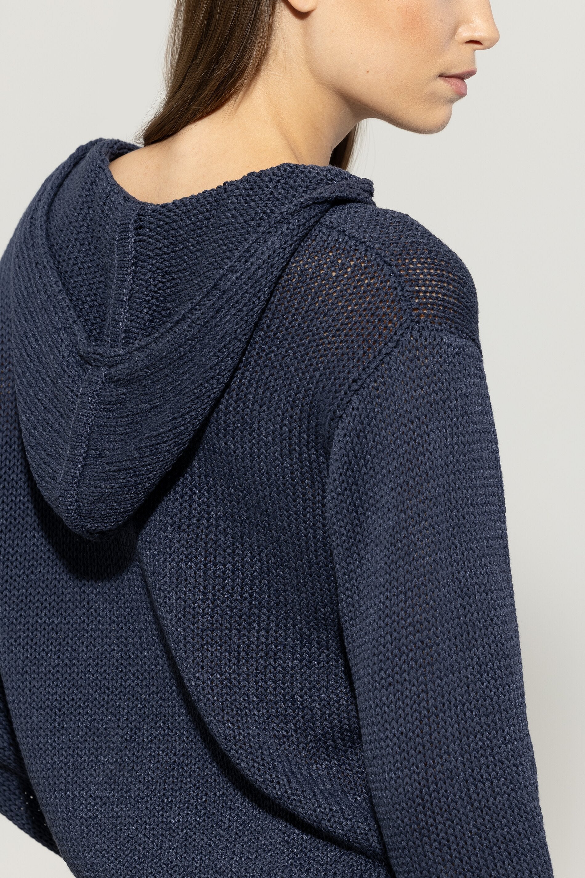 Hoodie aus Leinen-Mix