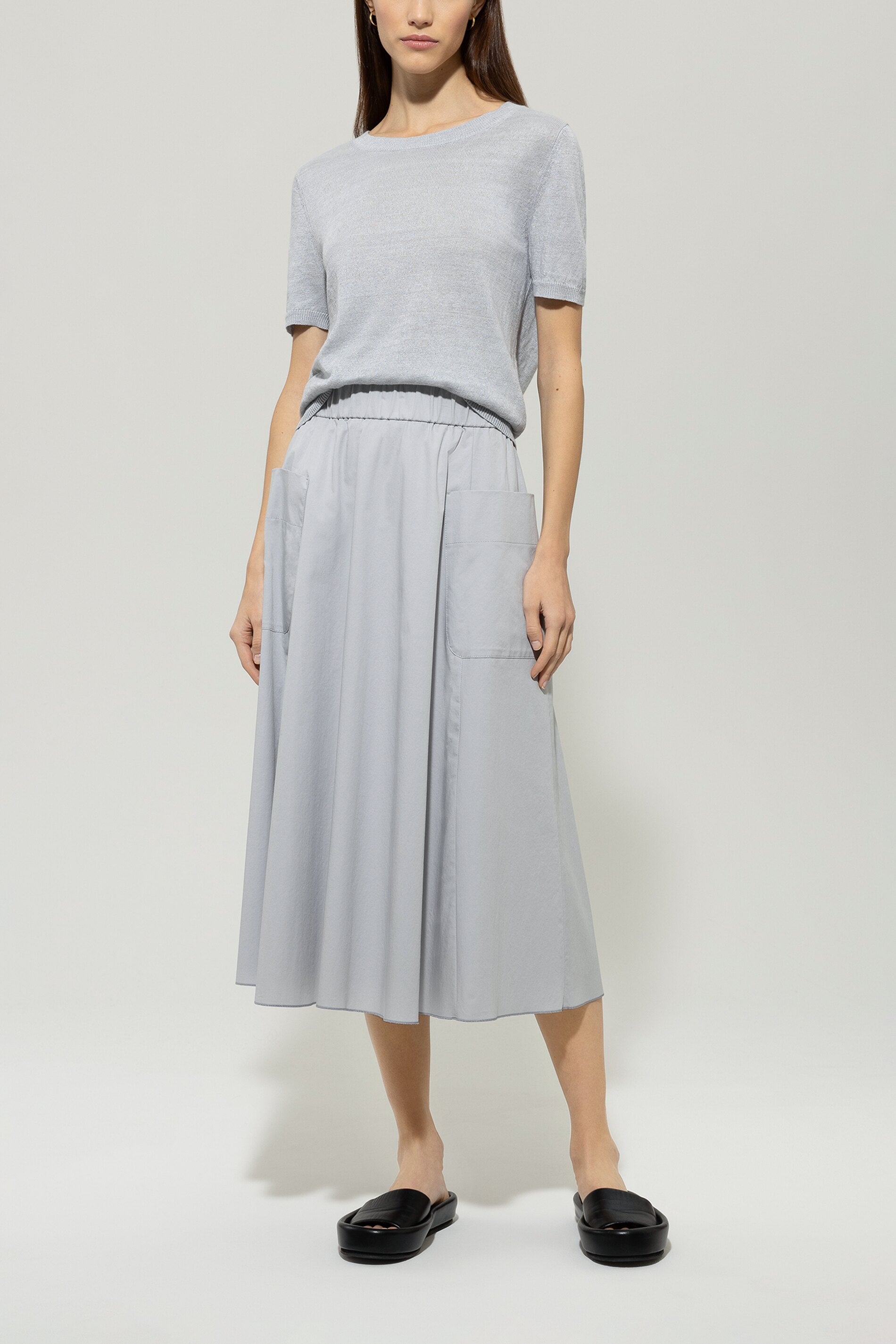 Halbarm-Leinen-Pullover