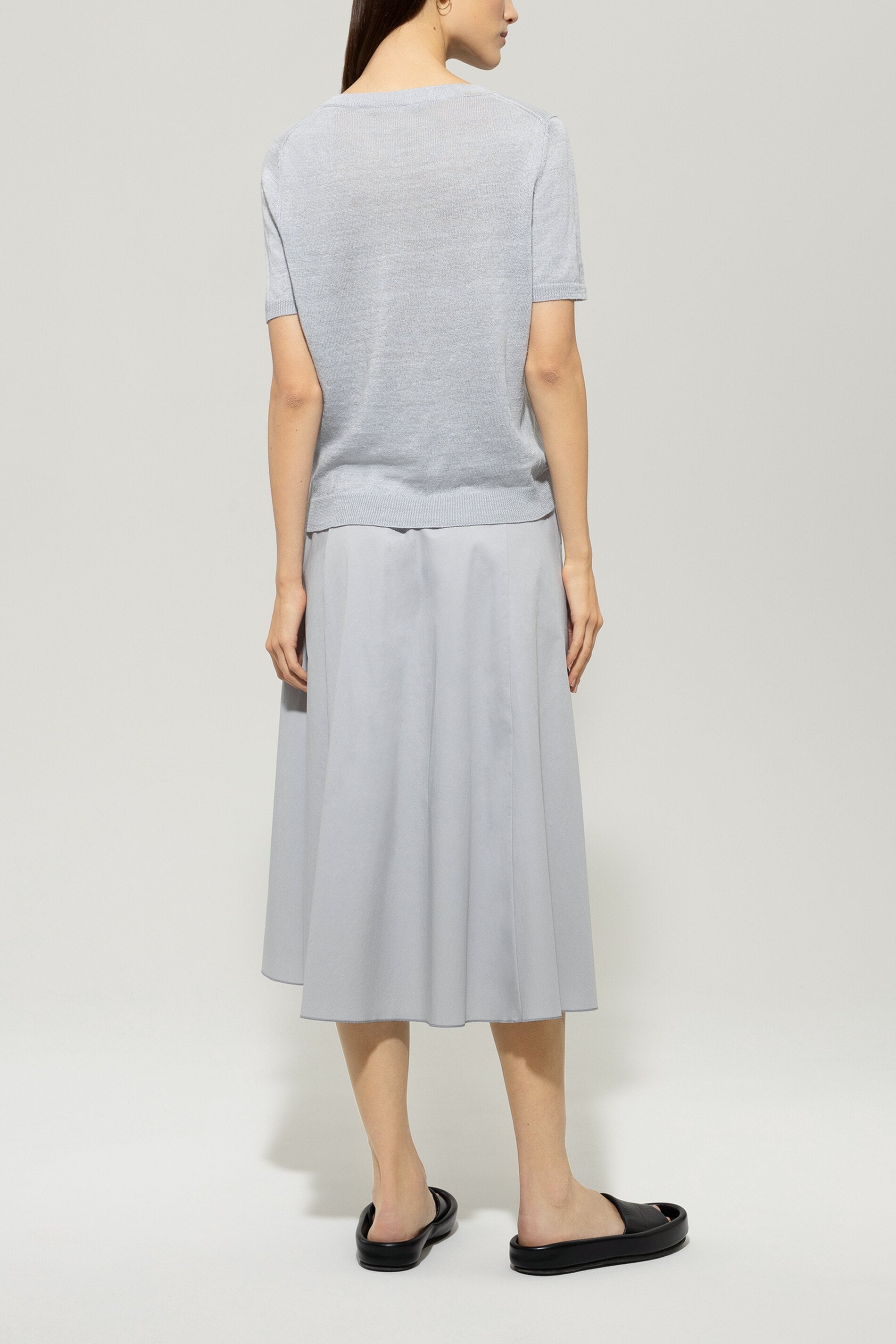 Halbarm-Leinen-Pullover