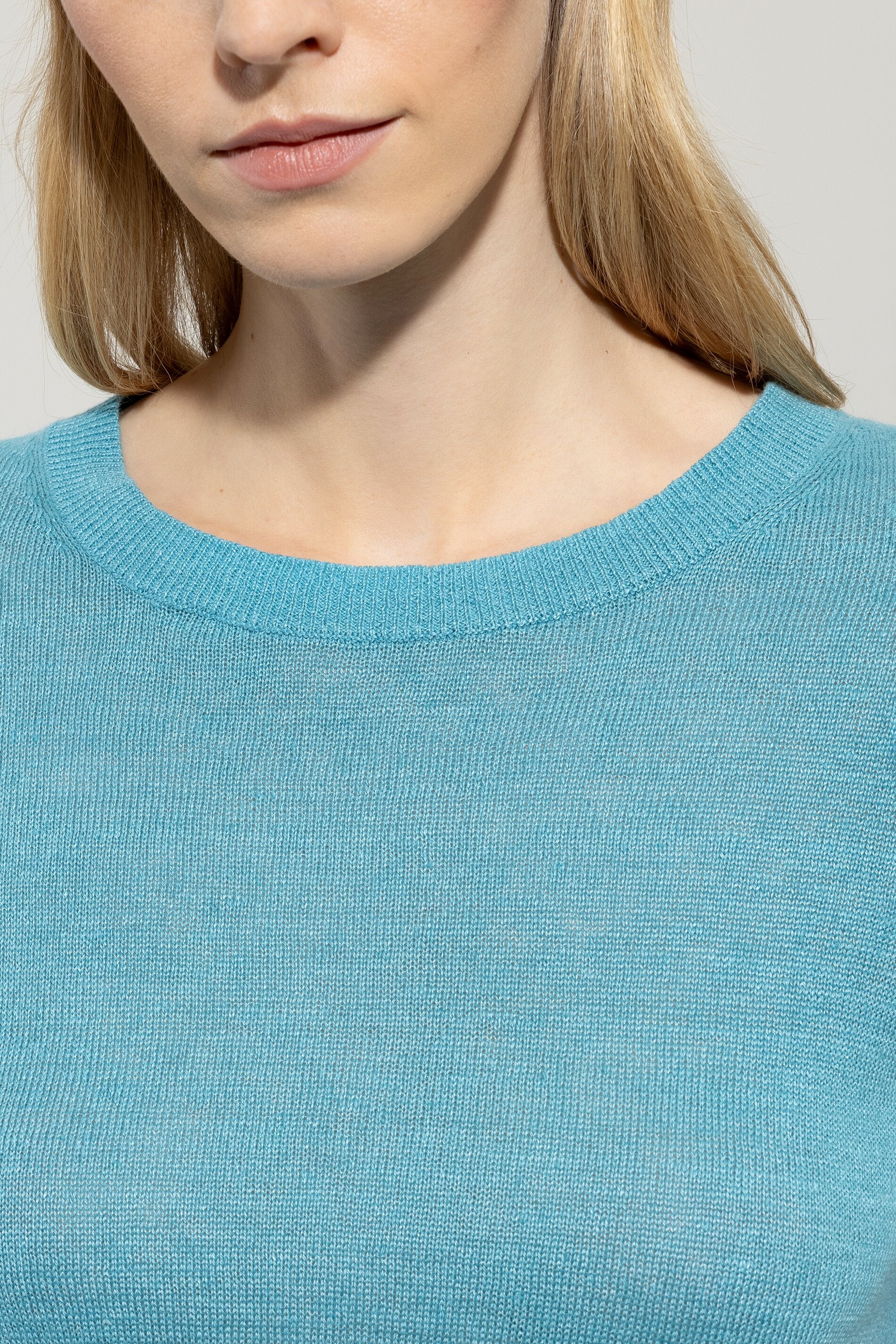 Halbarm-Leinen-Pullover