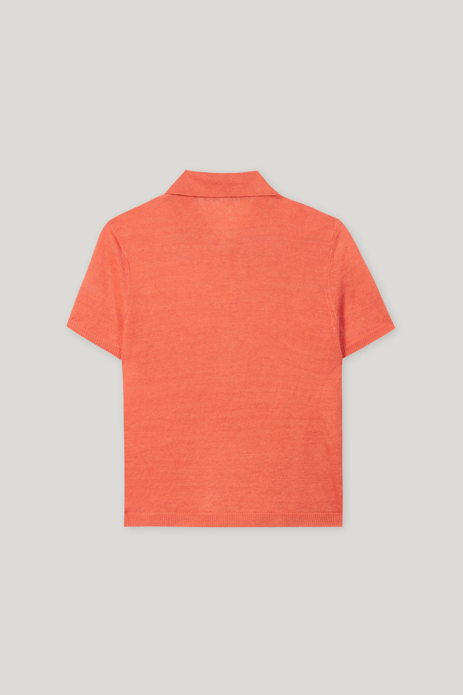 Leinen-Polo mit Knopfleiste
