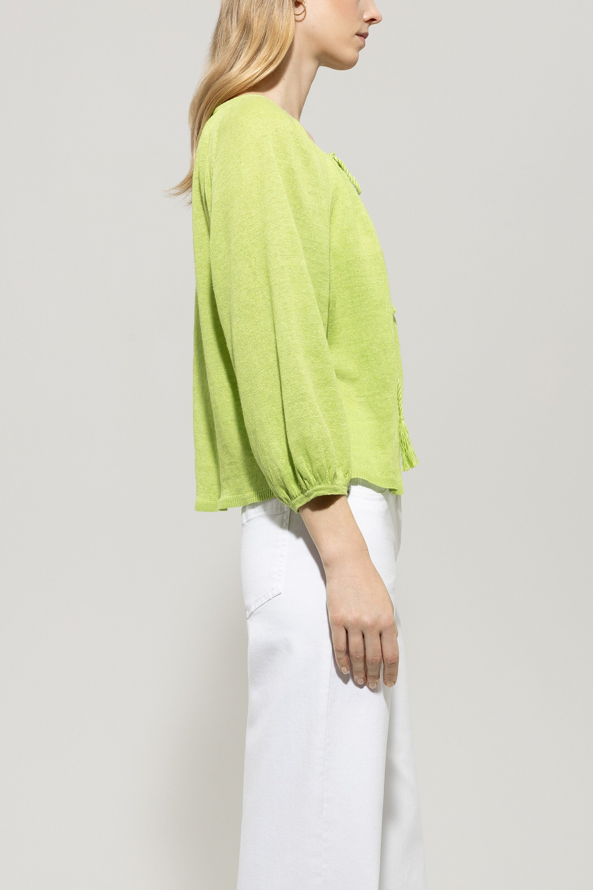 Leinen-Tunika-Pullover