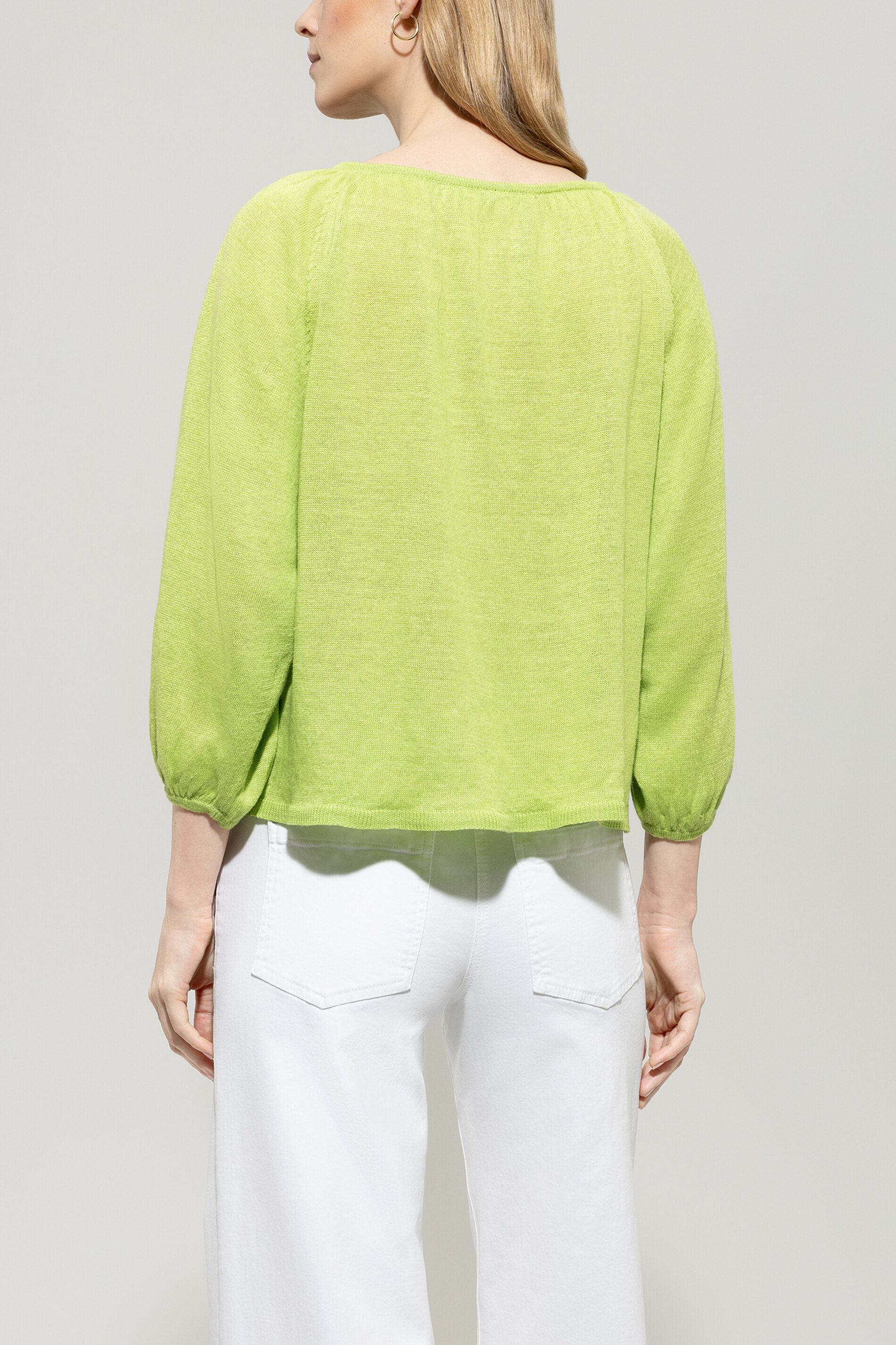 Leinen-Tunika-Pullover