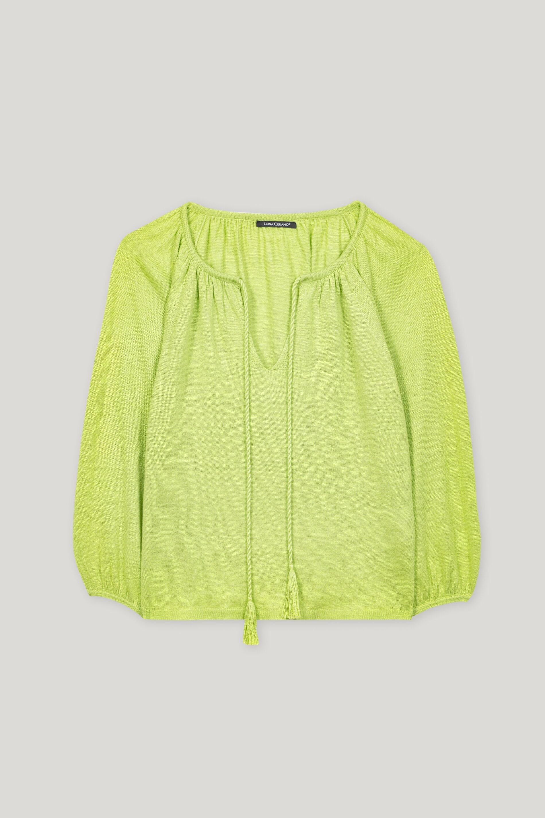 Leinen-Tunika-Pullover