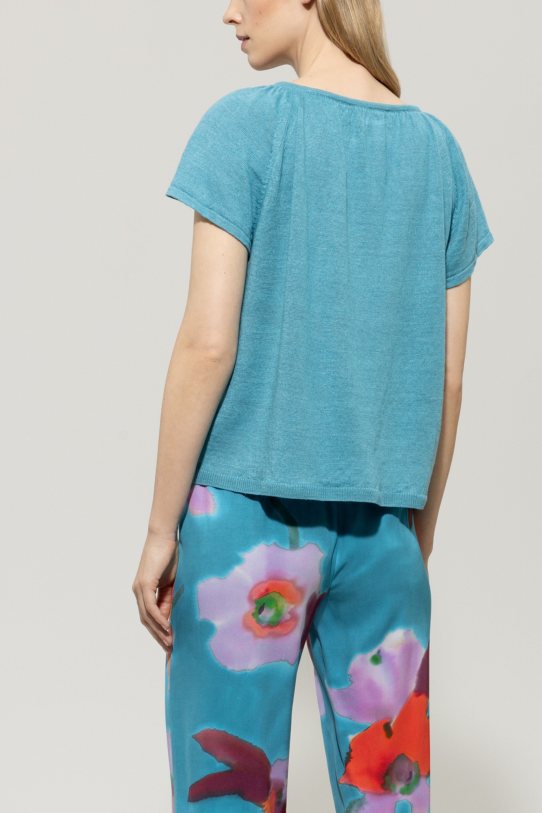 Leinen-Tunika-Pullover