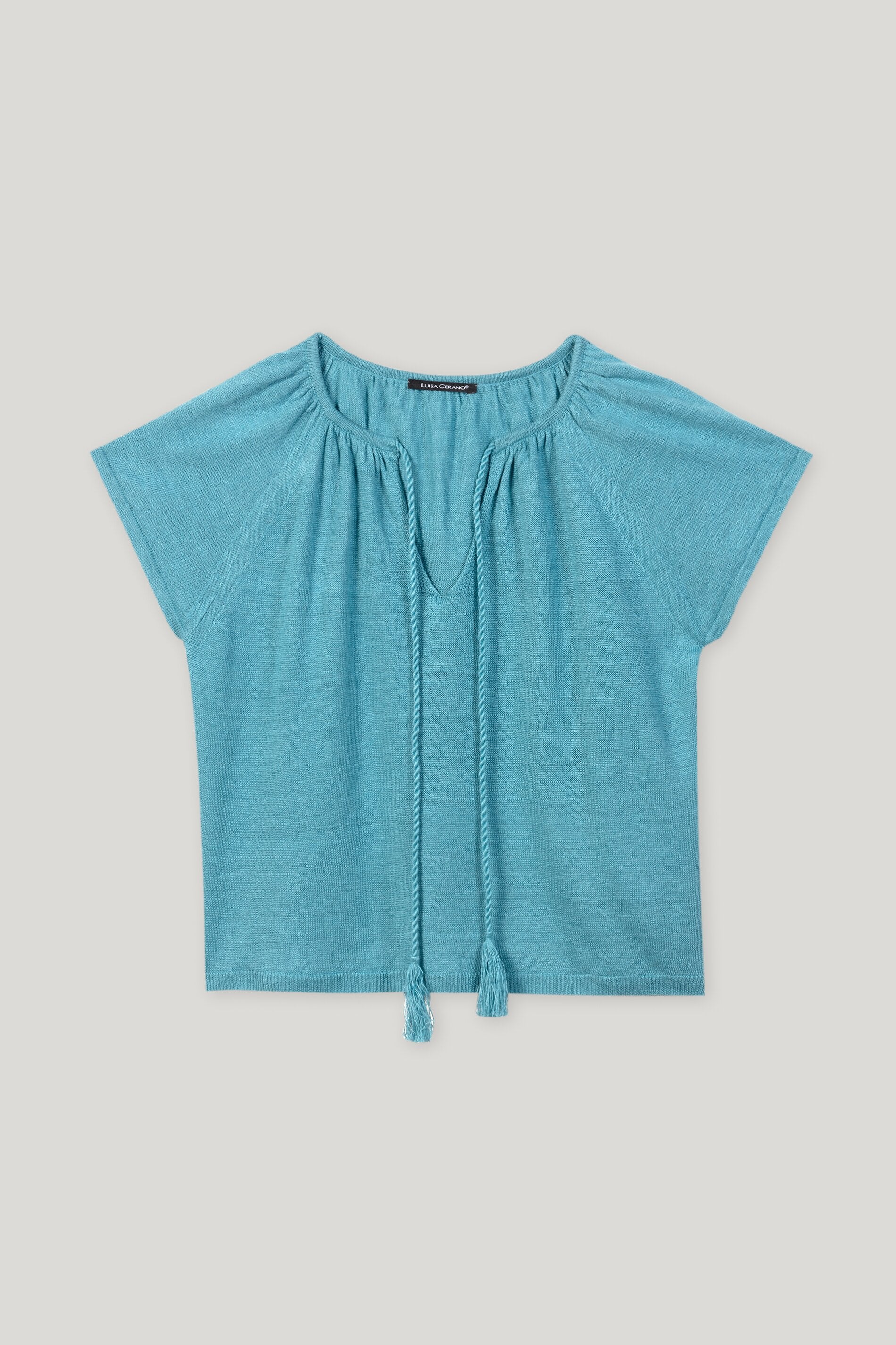 Leinen-Tunika-Pullover
