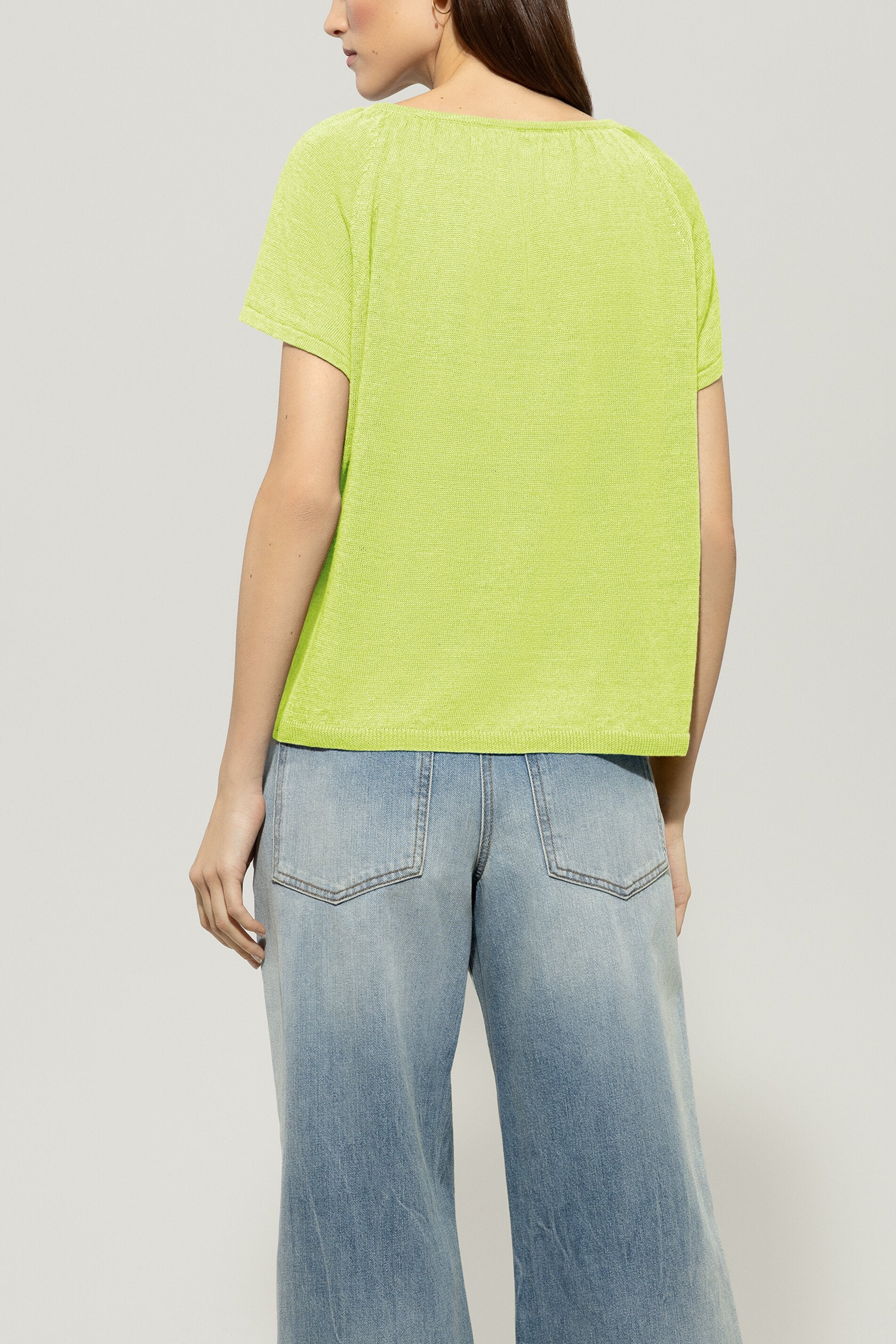 Leinen-Tunika-Pullover