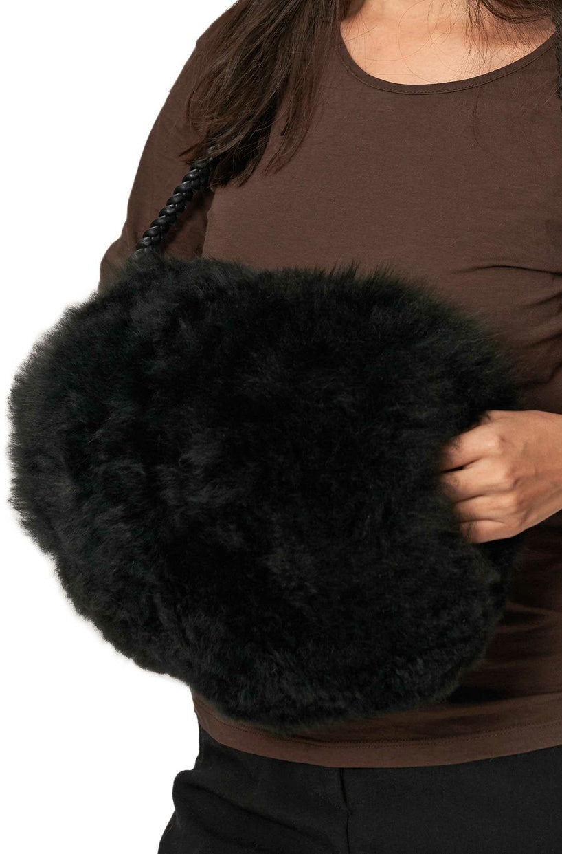 Verdancia-Apu Kuntur - Alpaka Muff – Luxus Handwärmer aus 100% Alpaka Fell-Fellmuff-Black-Deal-Outlet-by-ARCHIVIST