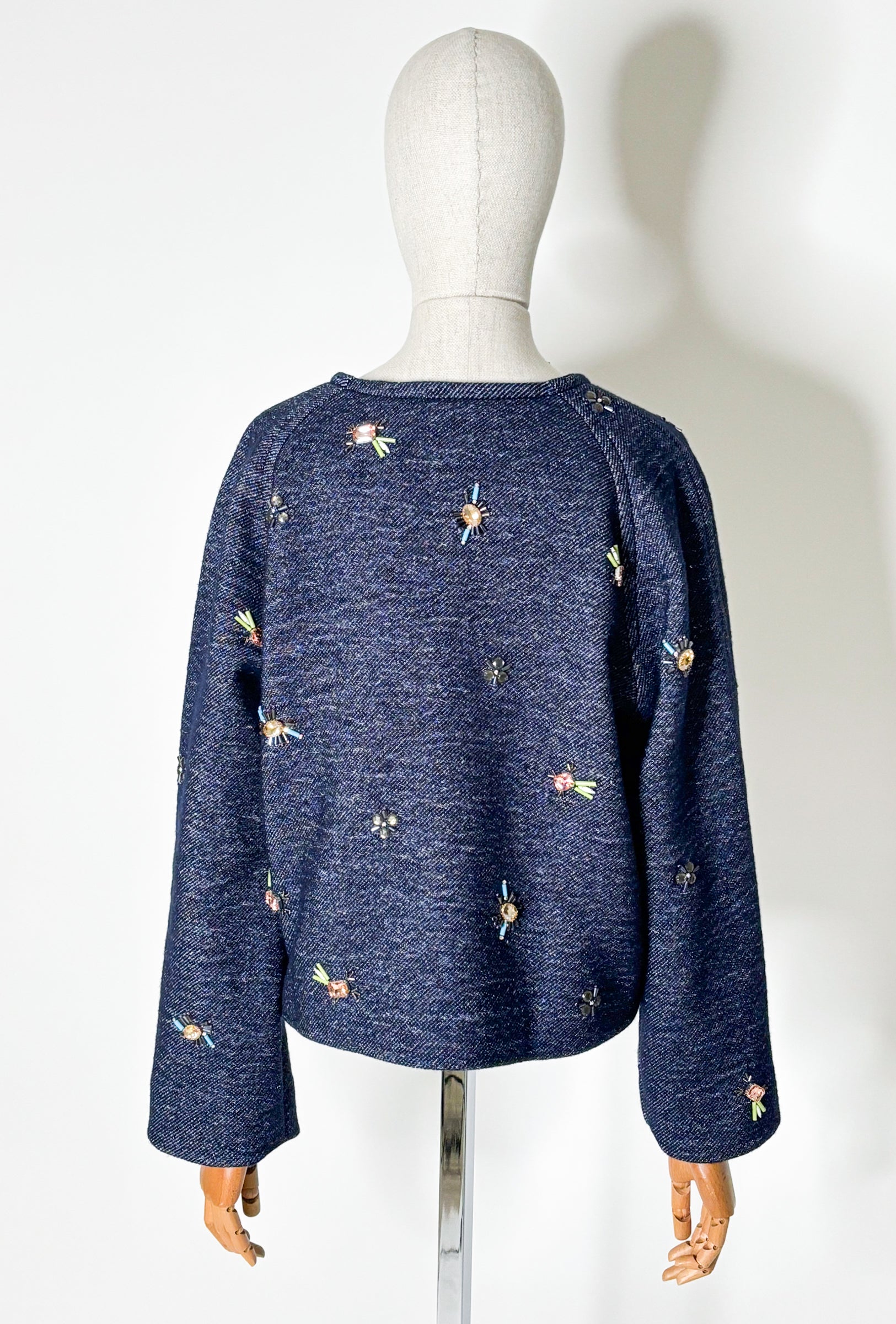 Heavy Wool Denim Jacke, Ink