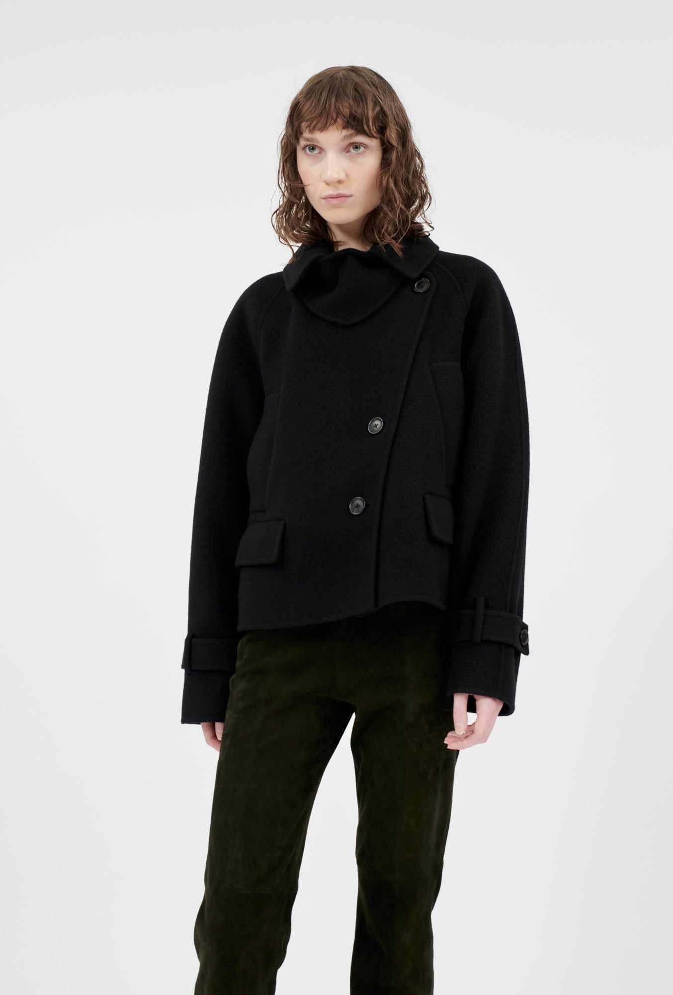 Spongy Double Face Jacke, Jet Black-Jacken & Mäntel-Odeeh-OUTLET-34-Jet Black-ARCHIVIST-ARCHIVE-SALE