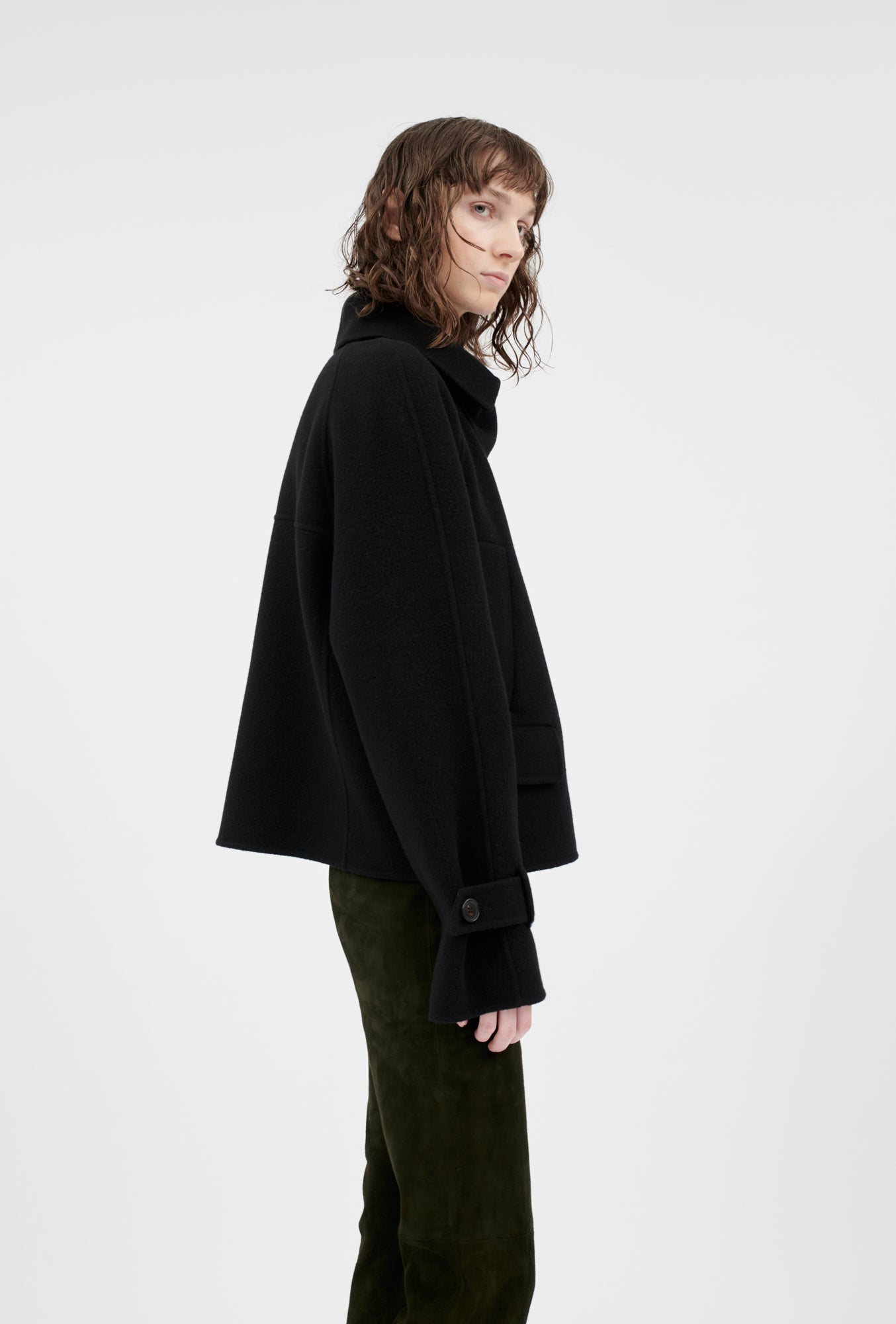 Spongy Double Face Jacke, Jet Black-Jacken & Mäntel-Odeeh-OUTLET-ARCHIVIST-ARCHIVE-SALE