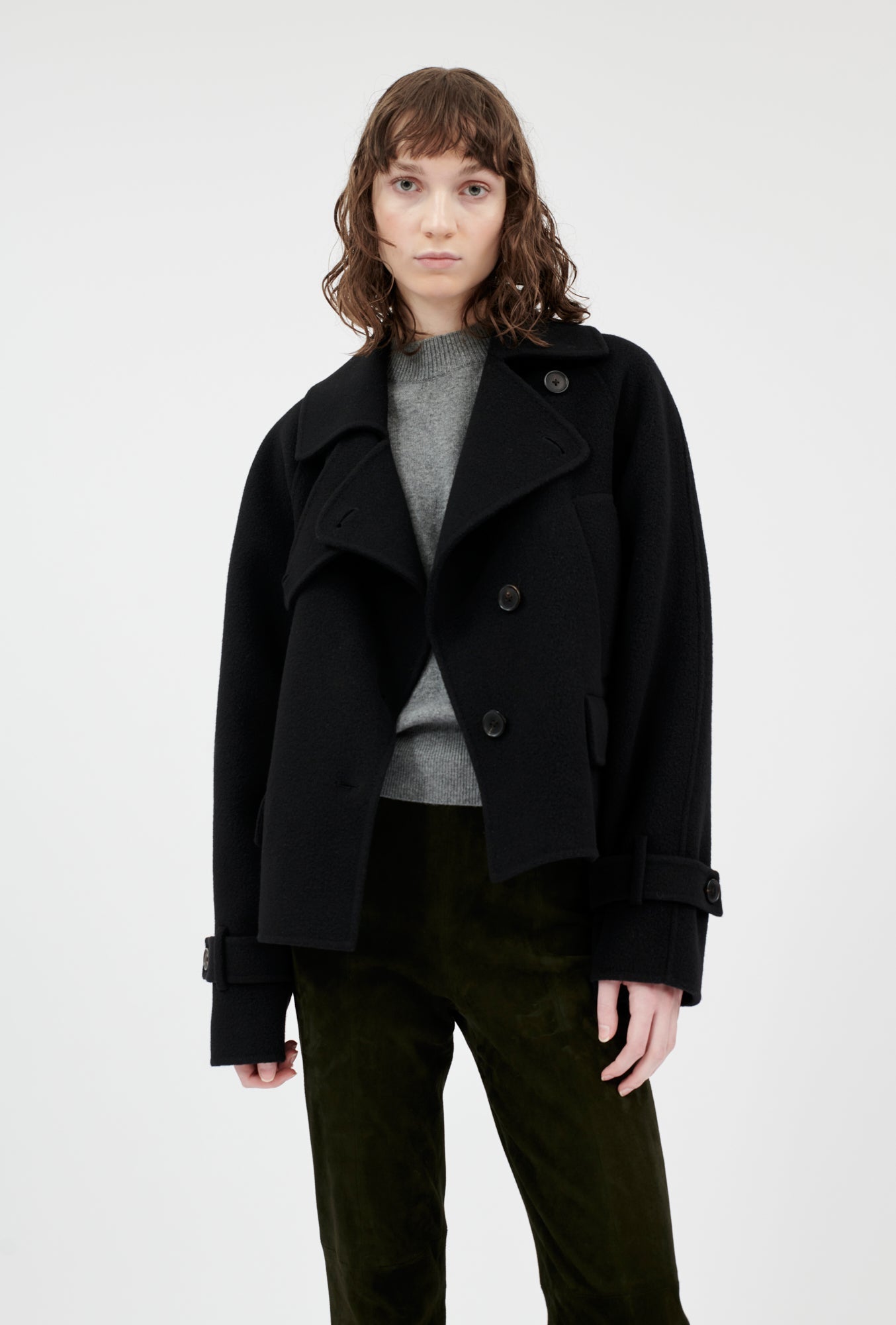 Spongy Double Face Jacke, Jet Black-Jacken & Mäntel-Odeeh-OUTLET-ARCHIVIST-ARCHIVE-SALE