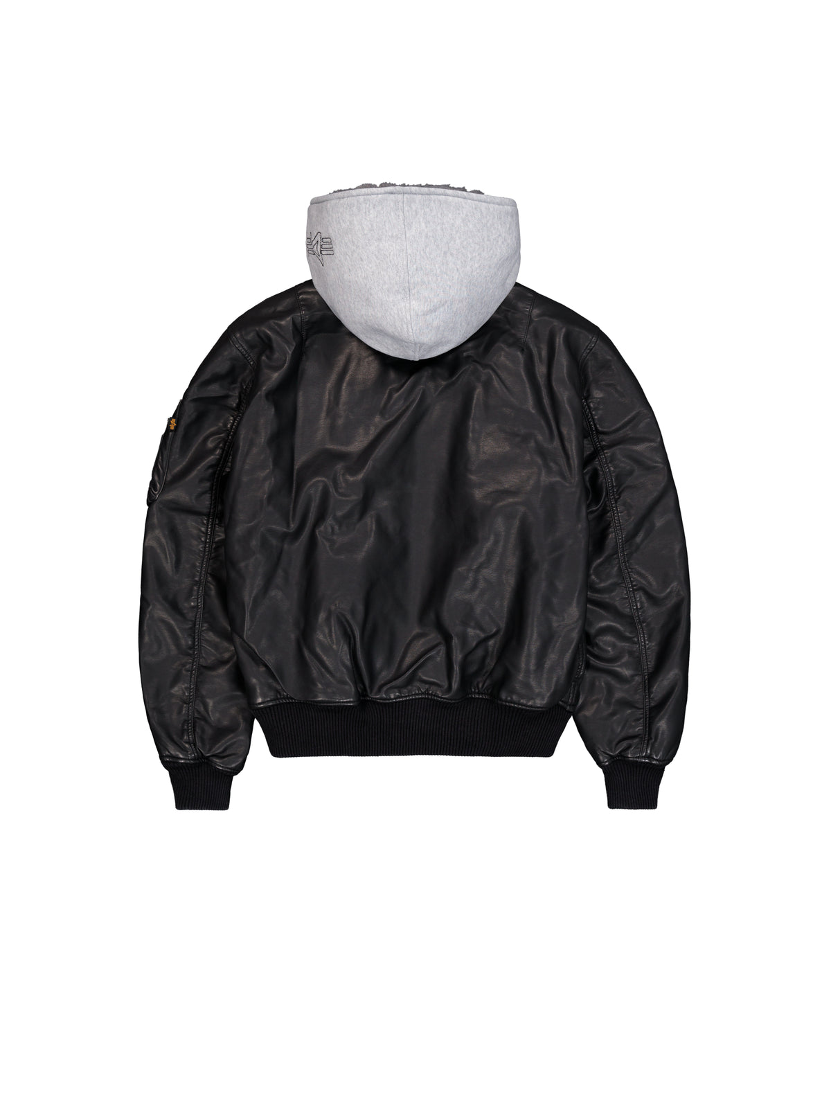 MA-1 D-Tec Faux Leather Slim Bomber Jacket