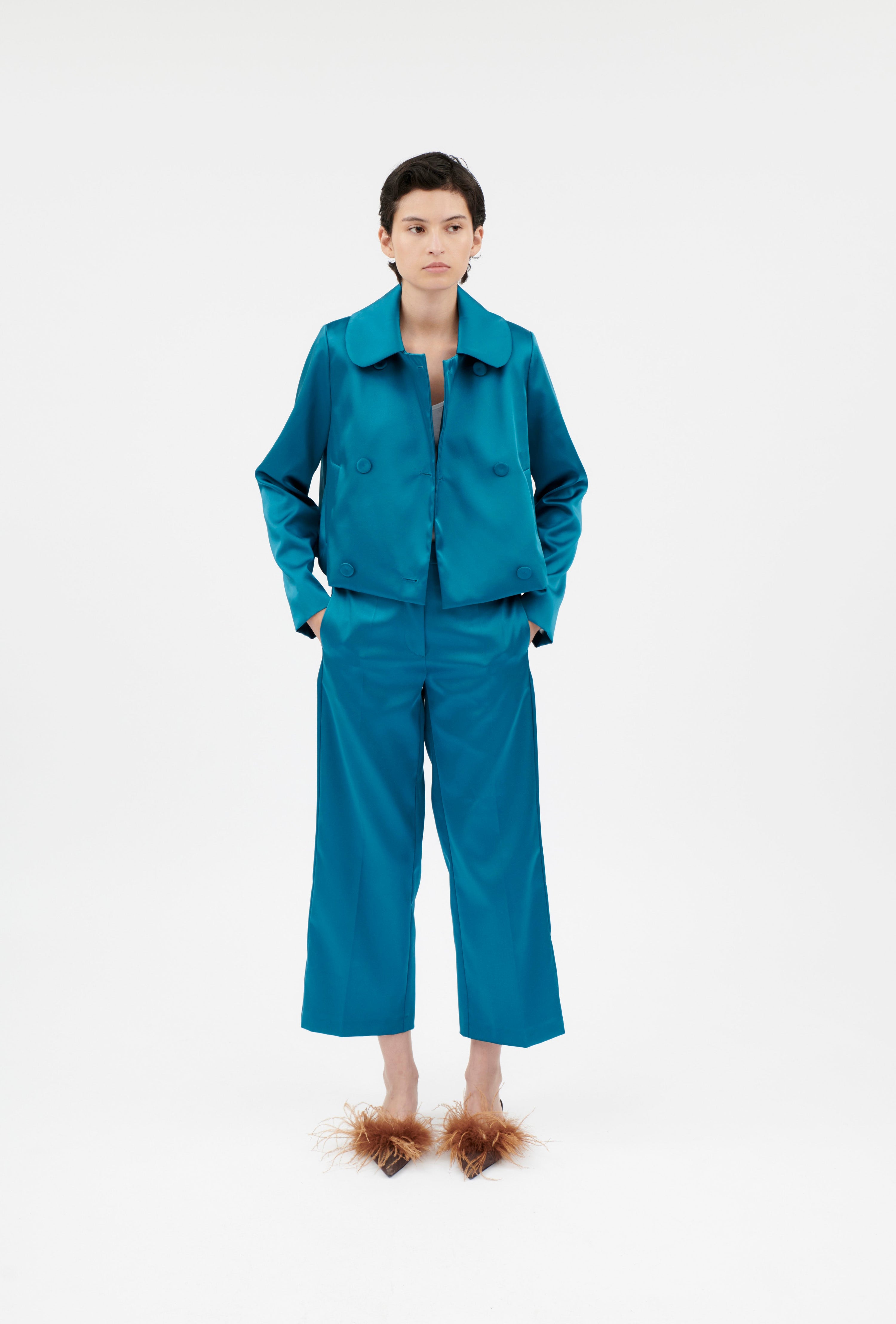Stretch Duchesse Jacke, Peacock-Jacken & Mäntel-Odeeh-OUTLET-ARCHIVIST-ARCHIVE-SALE
