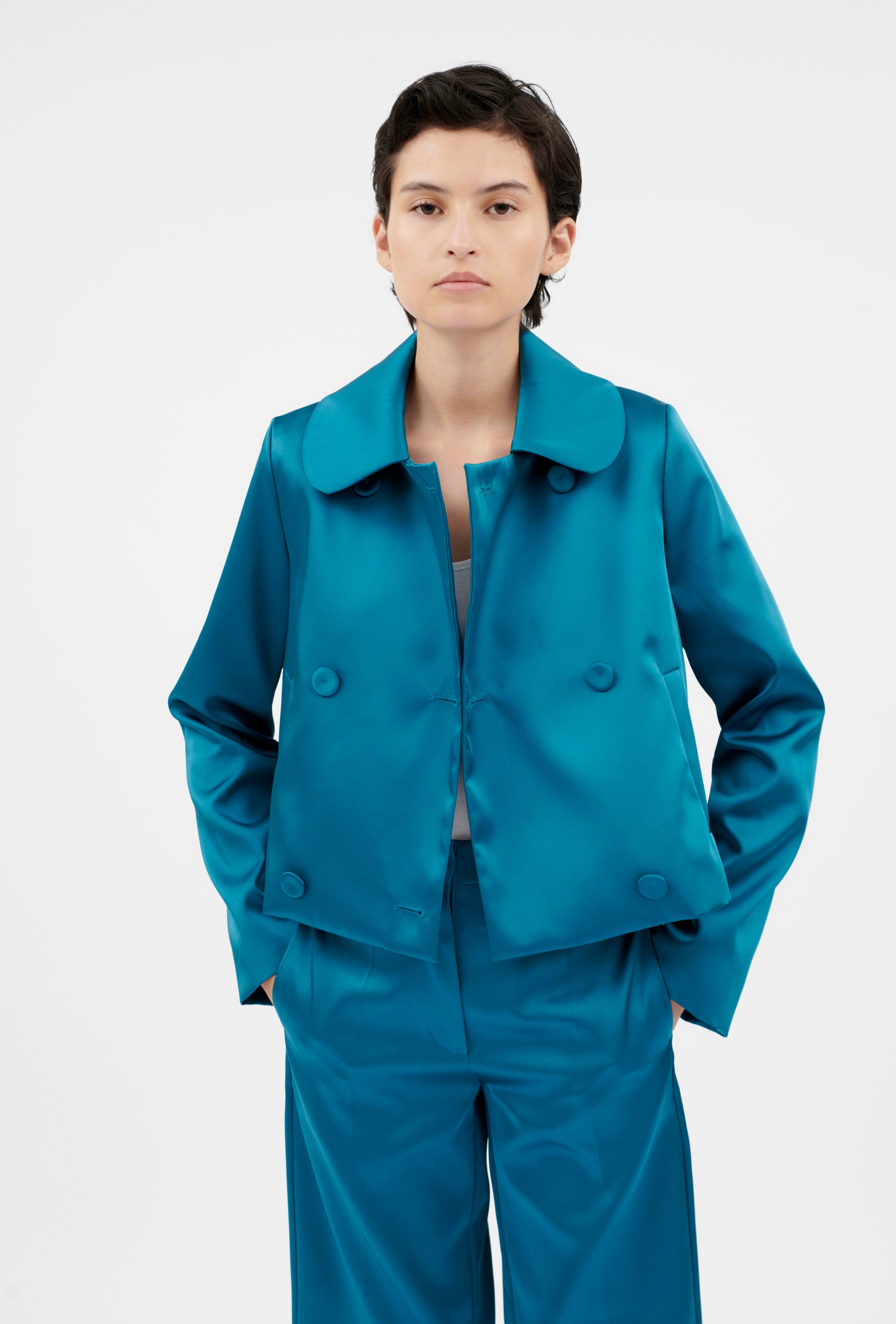 Stretch Duchesse Jacke, Peacock-Jacken & Mäntel-Odeeh-OUTLET-ARCHIVIST-ARCHIVE-SALE