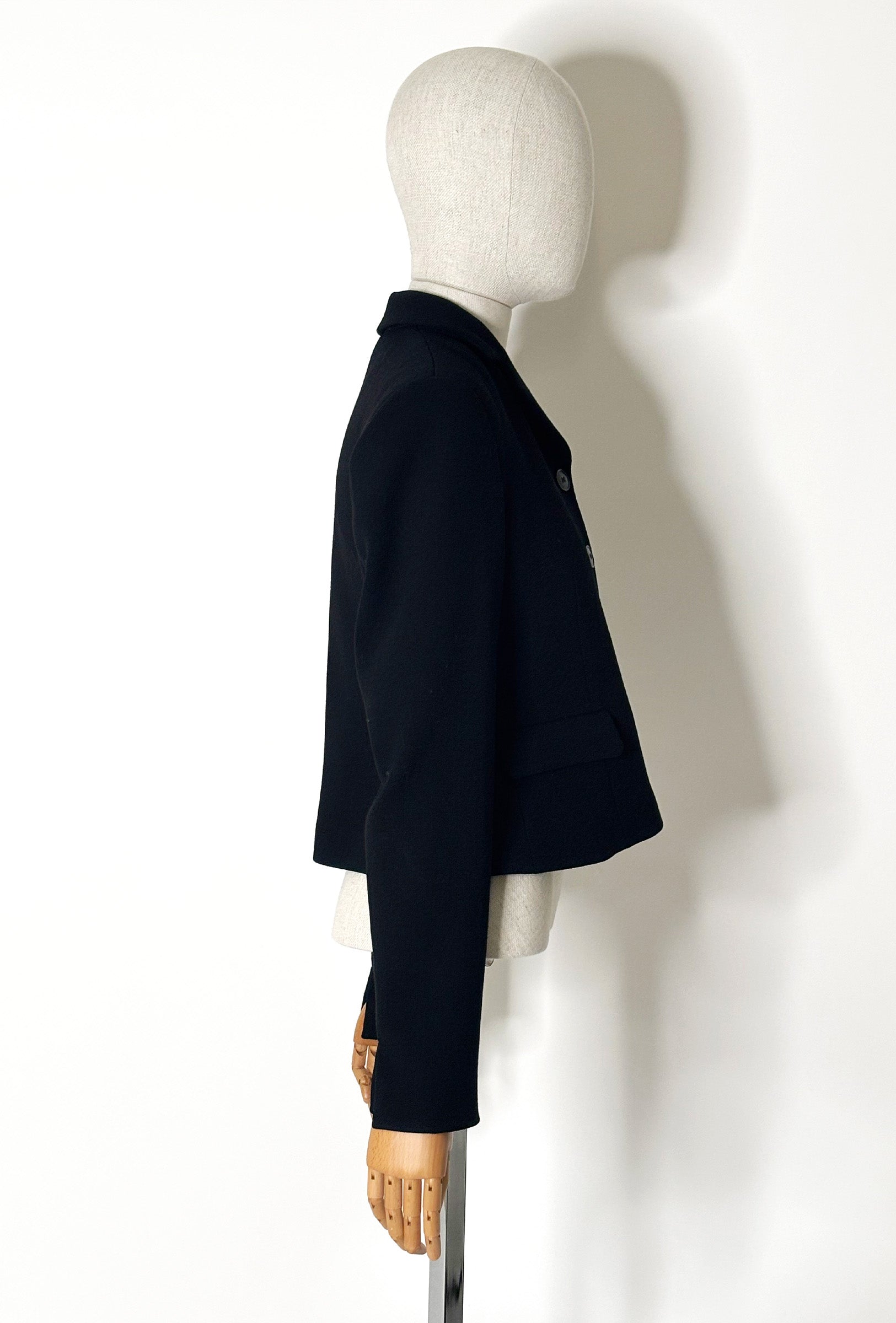 Heavy Georgette Jacke, Jet Black-Jacken & Mäntel-Odeeh-OUTLET-ARCHIVIST-ARCHIVE-SALE