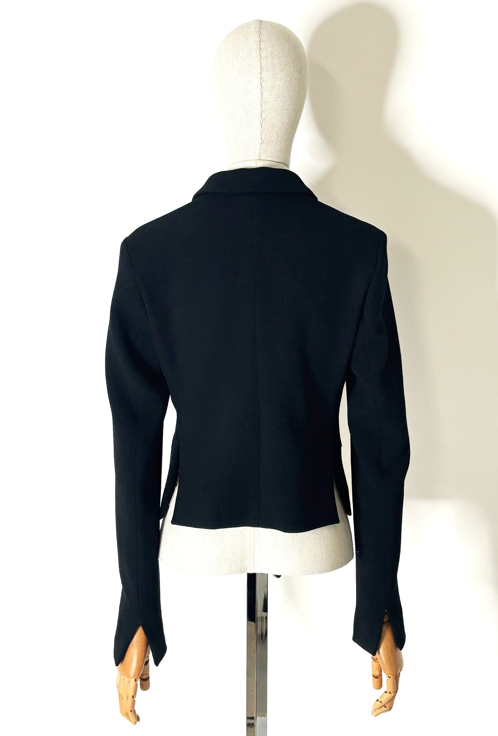 Heavy Georgette Jacke, Jet Black-Jacken & Mäntel-Odeeh-OUTLET-ARCHIVIST-ARCHIVE-SALE