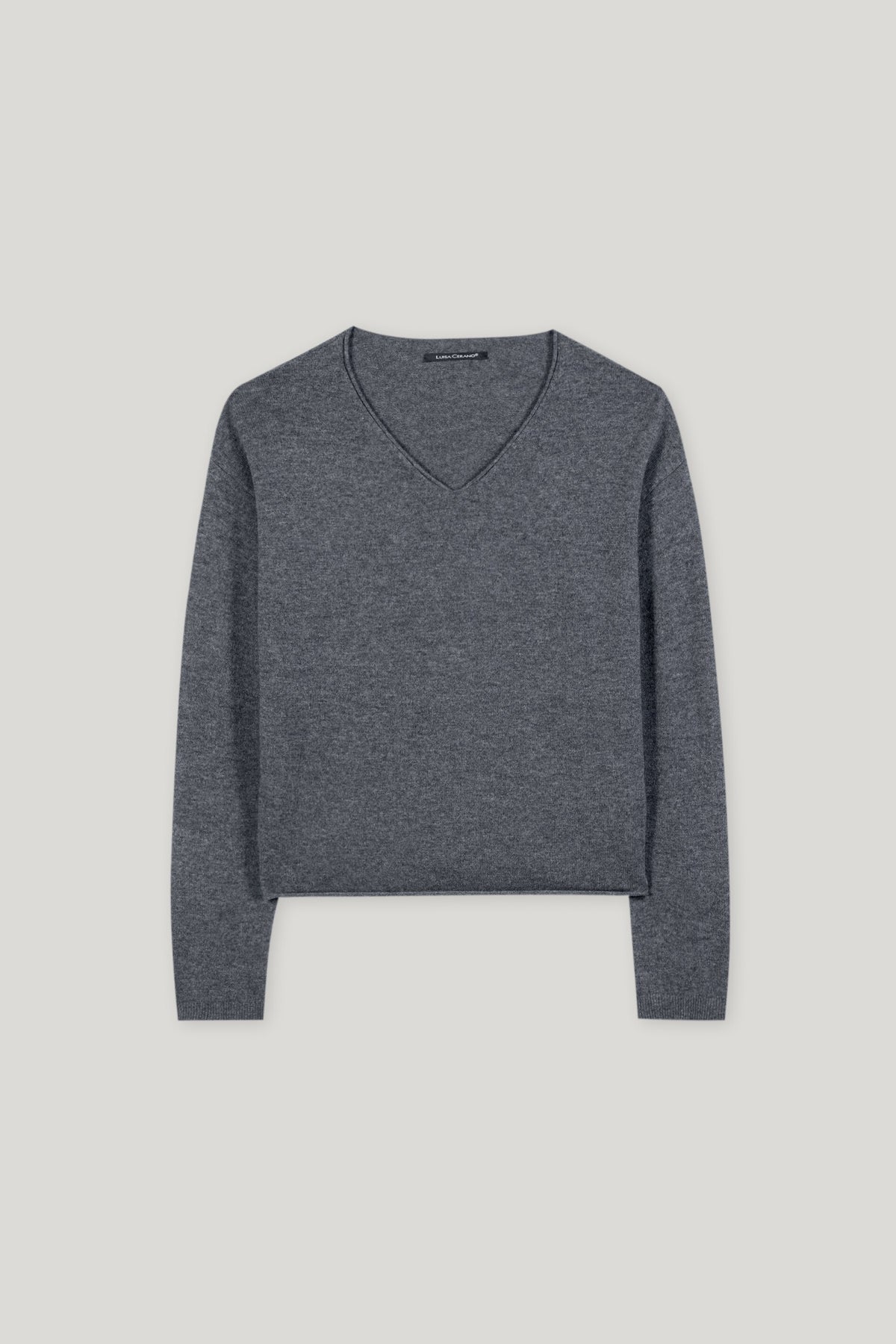 V-Pullover aus Kaschmir-Mix