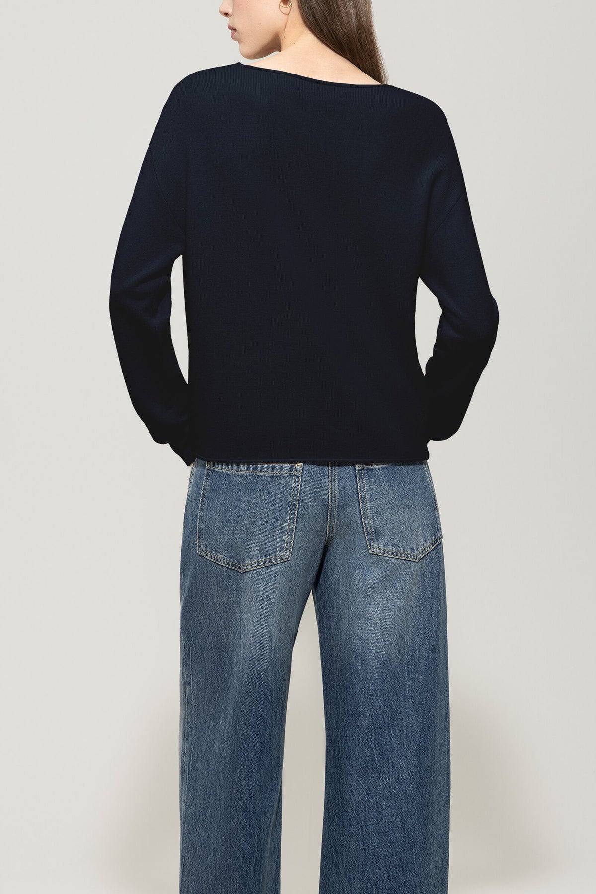 V-Pullover aus Kaschmir-Mix