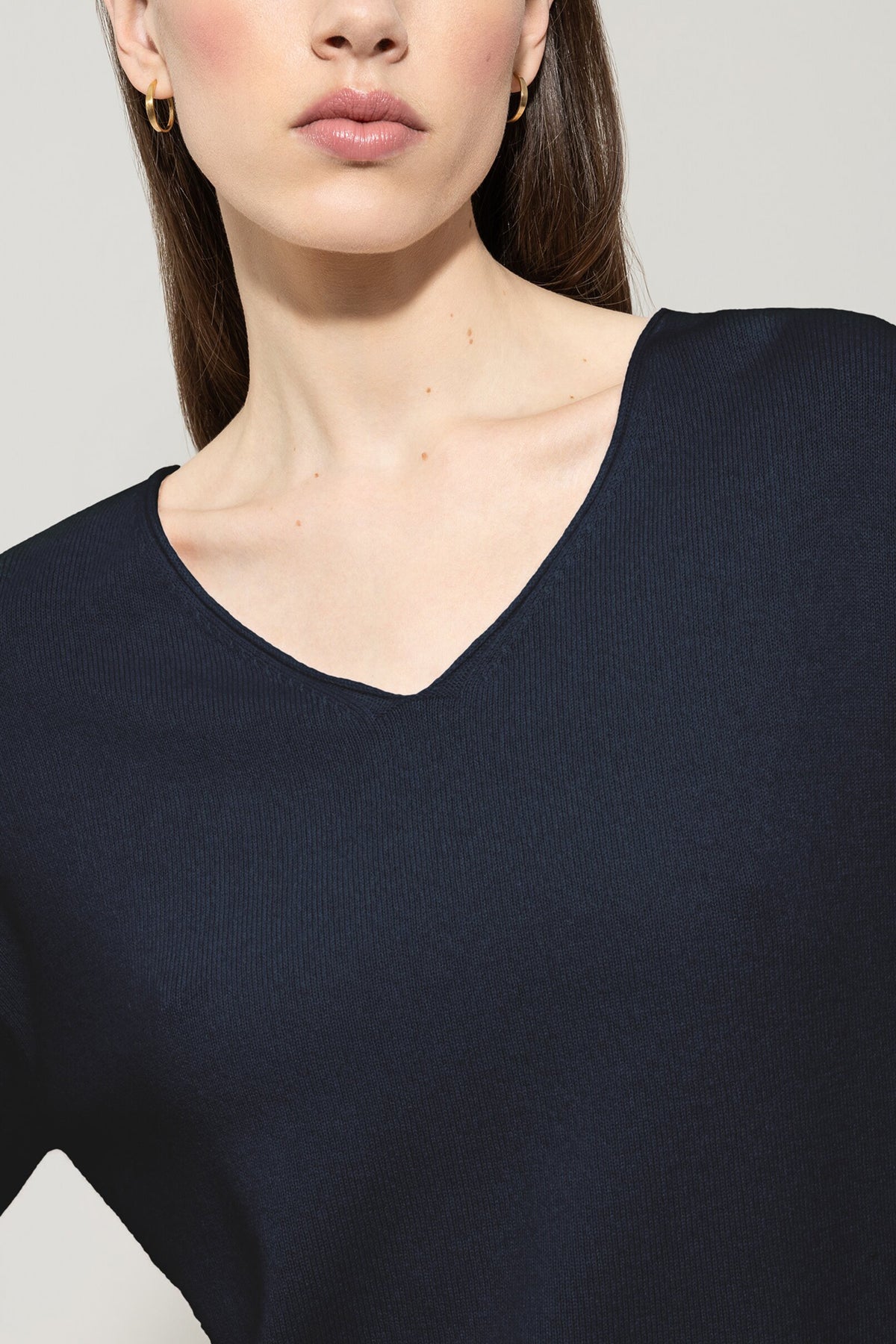 V-Pullover aus Kaschmir-Mix