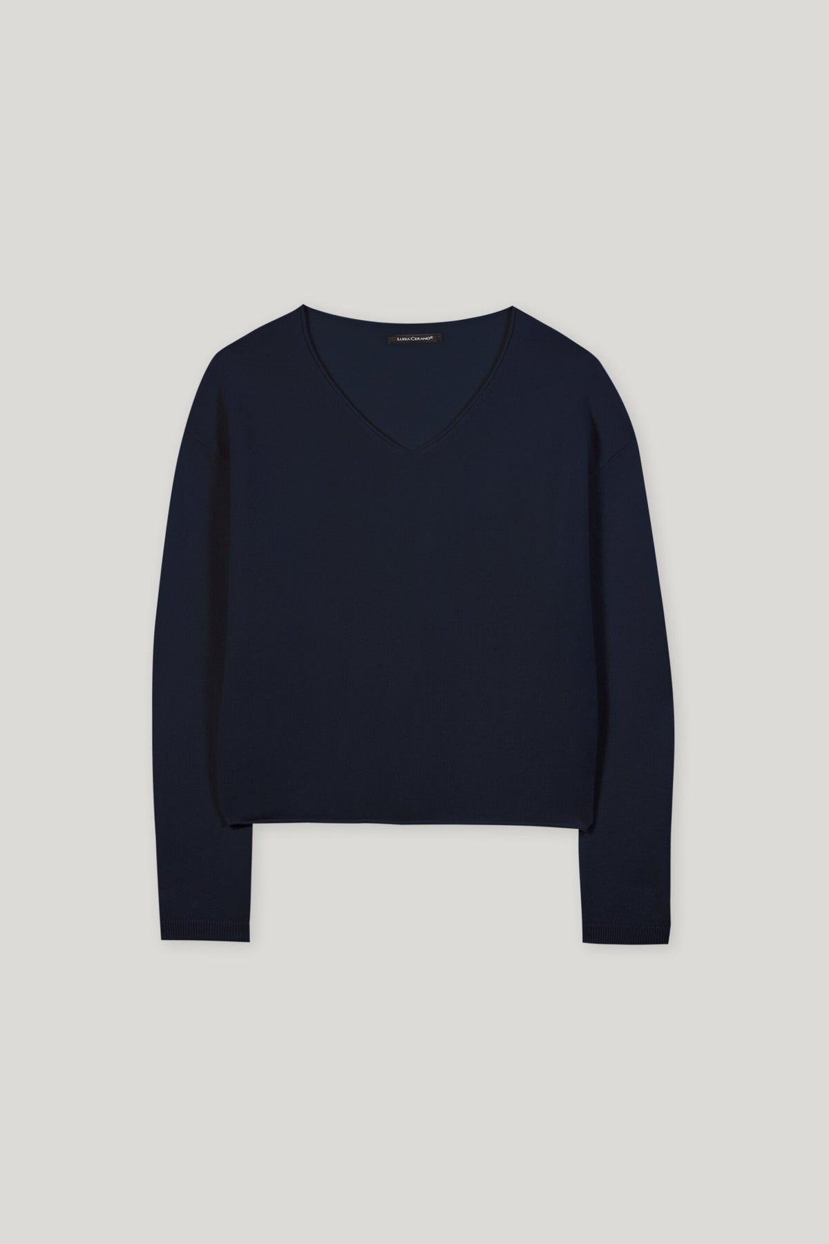 V-Pullover aus Kaschmir-Mix