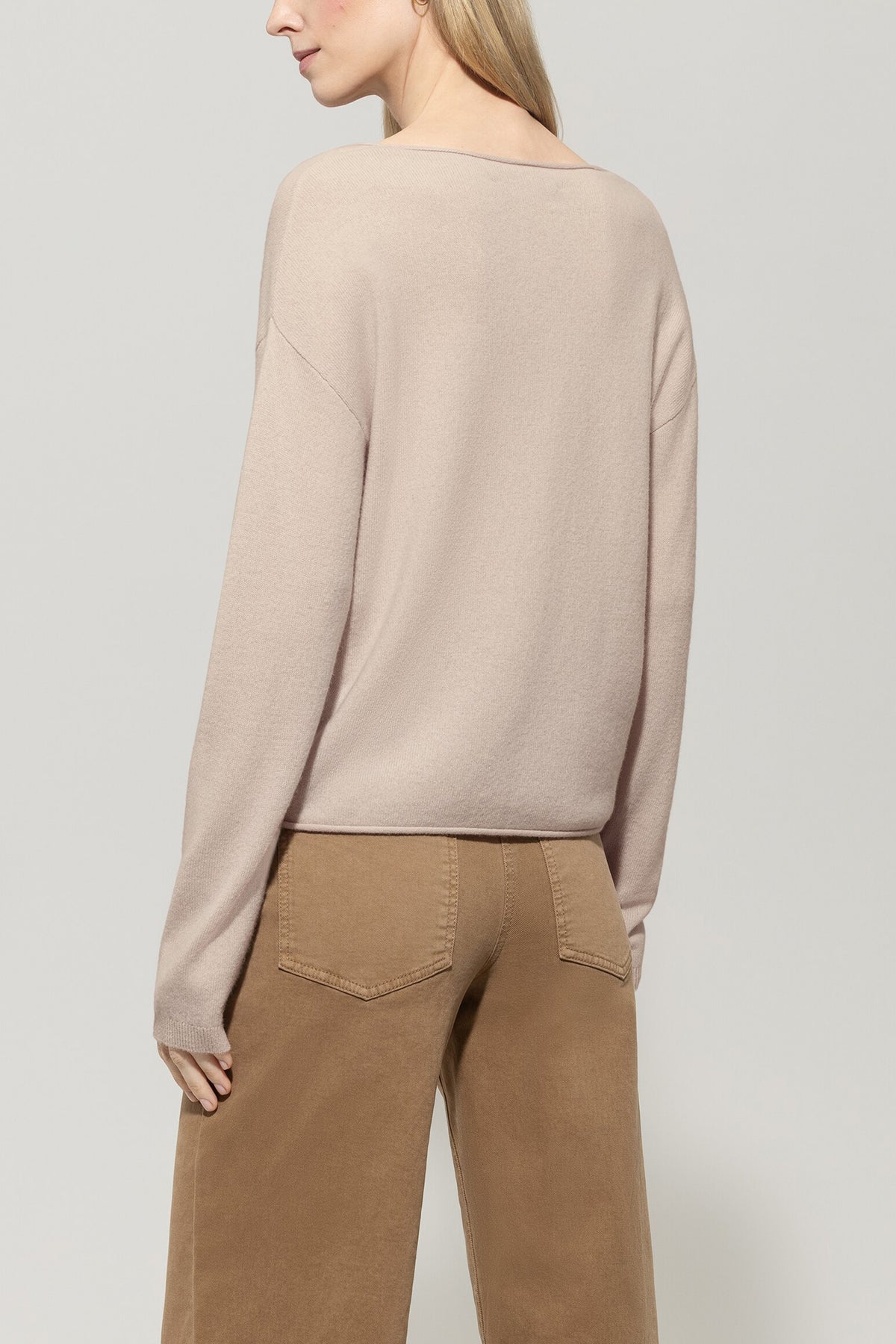 V-Pullover aus Kaschmir-Mix