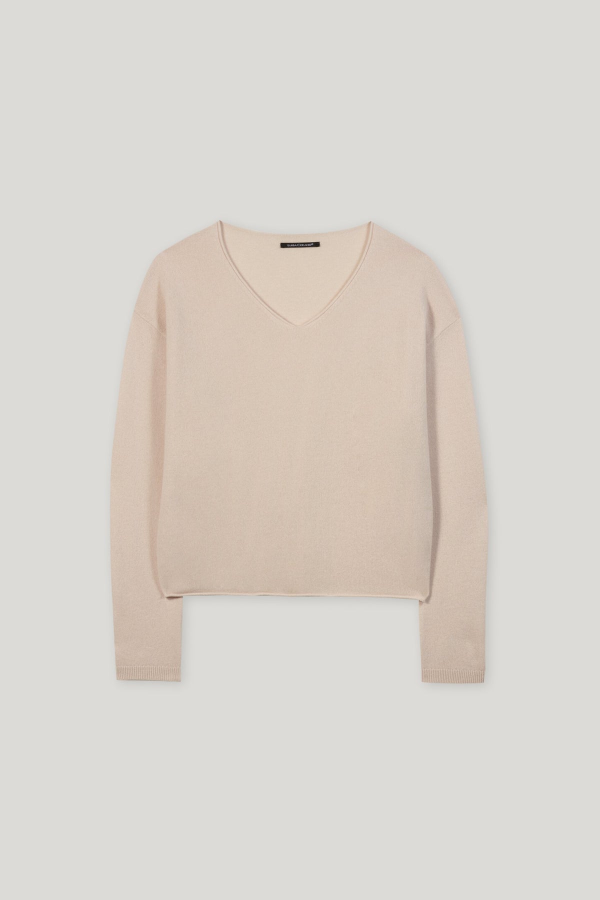 V-Pullover aus Kaschmir-Mix