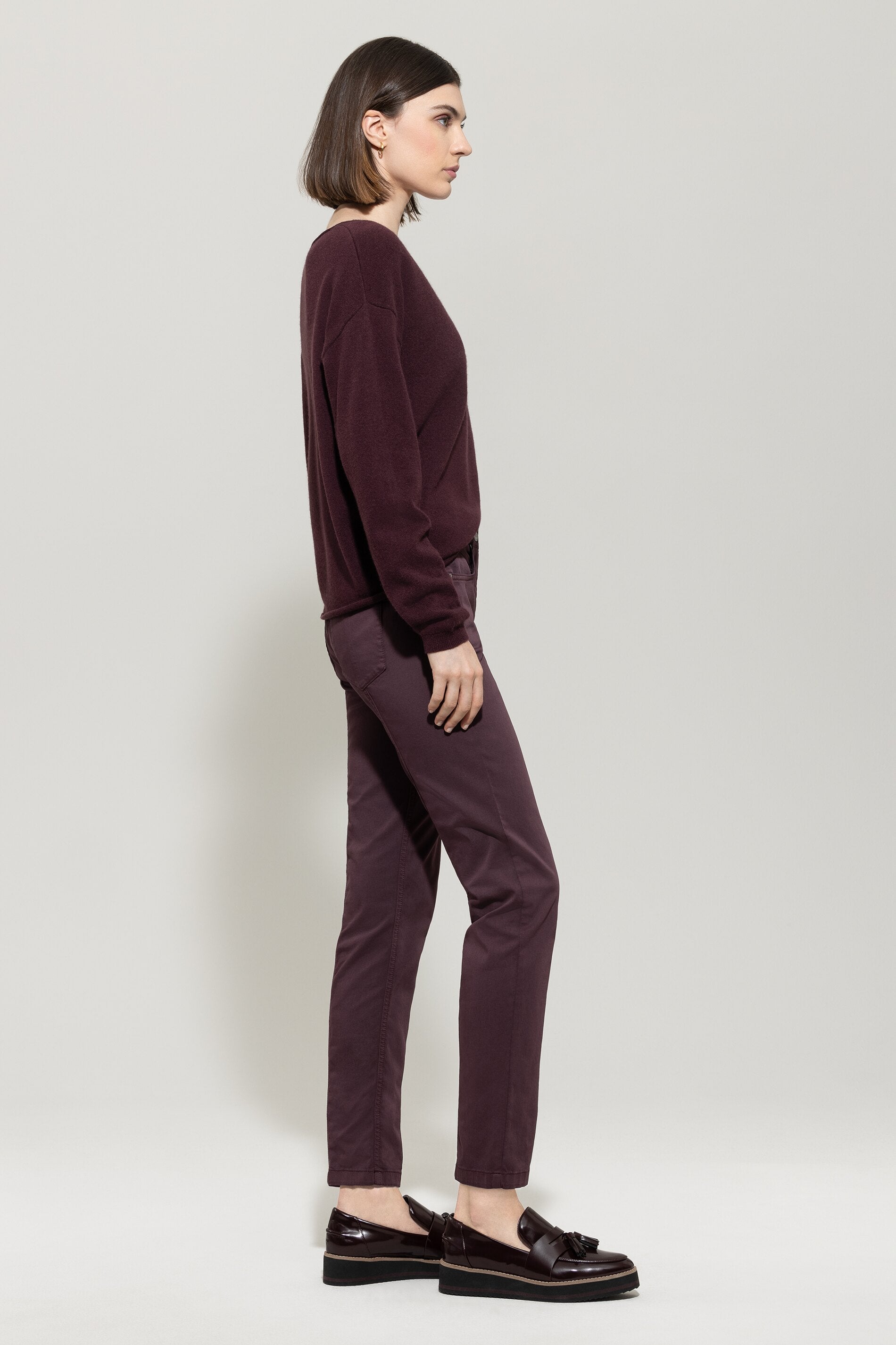 V-Pullover aus Kaschmir-Mix