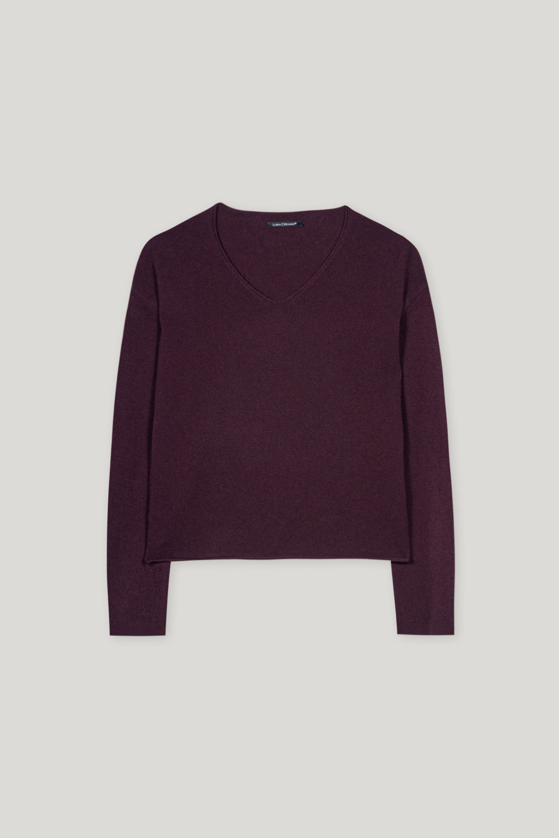 V-Pullover aus Kaschmir-Mix