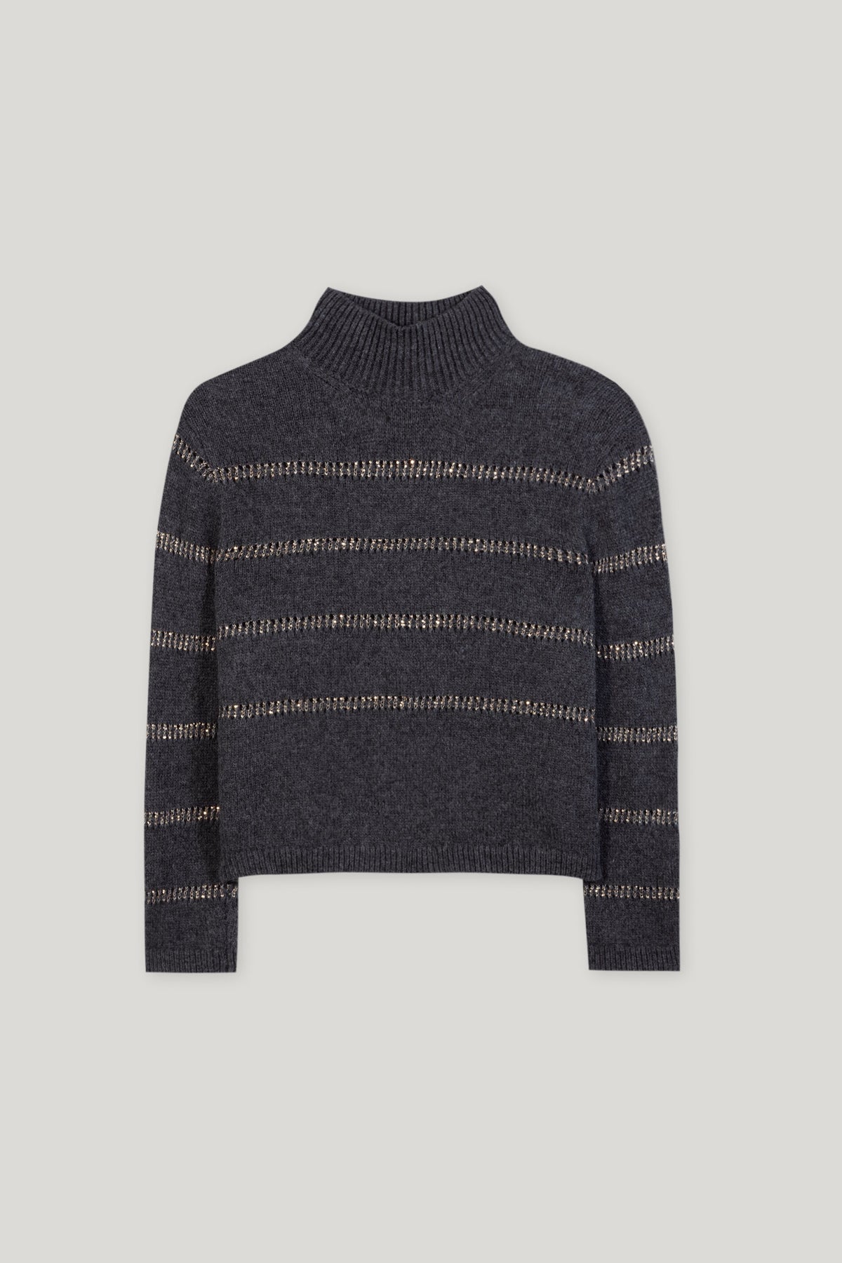 Streifen-Pulli aus Alpaka-Mix
