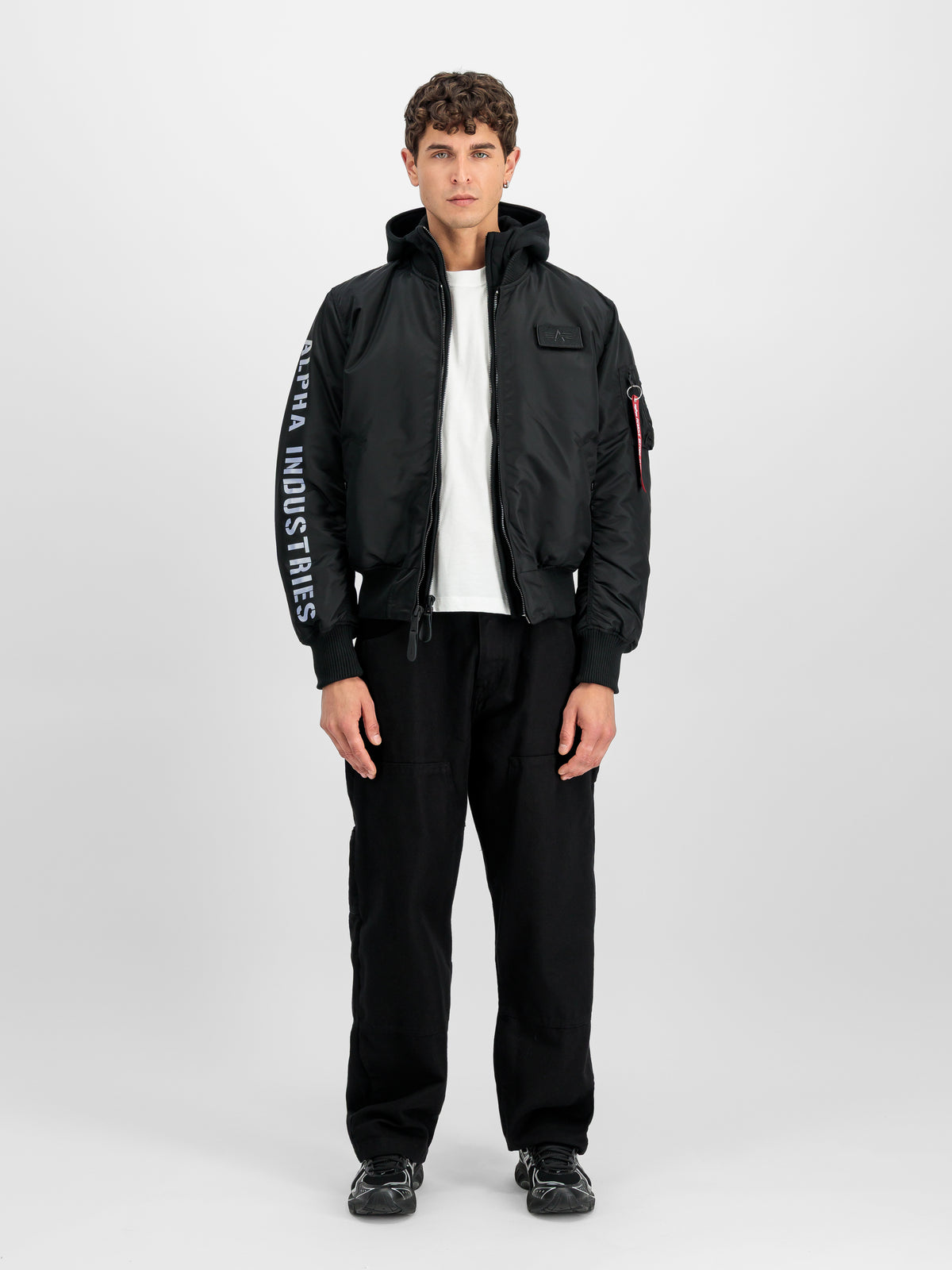 MA-1 D-Tec Sleeve Embroidery Slim Bomber Jacket