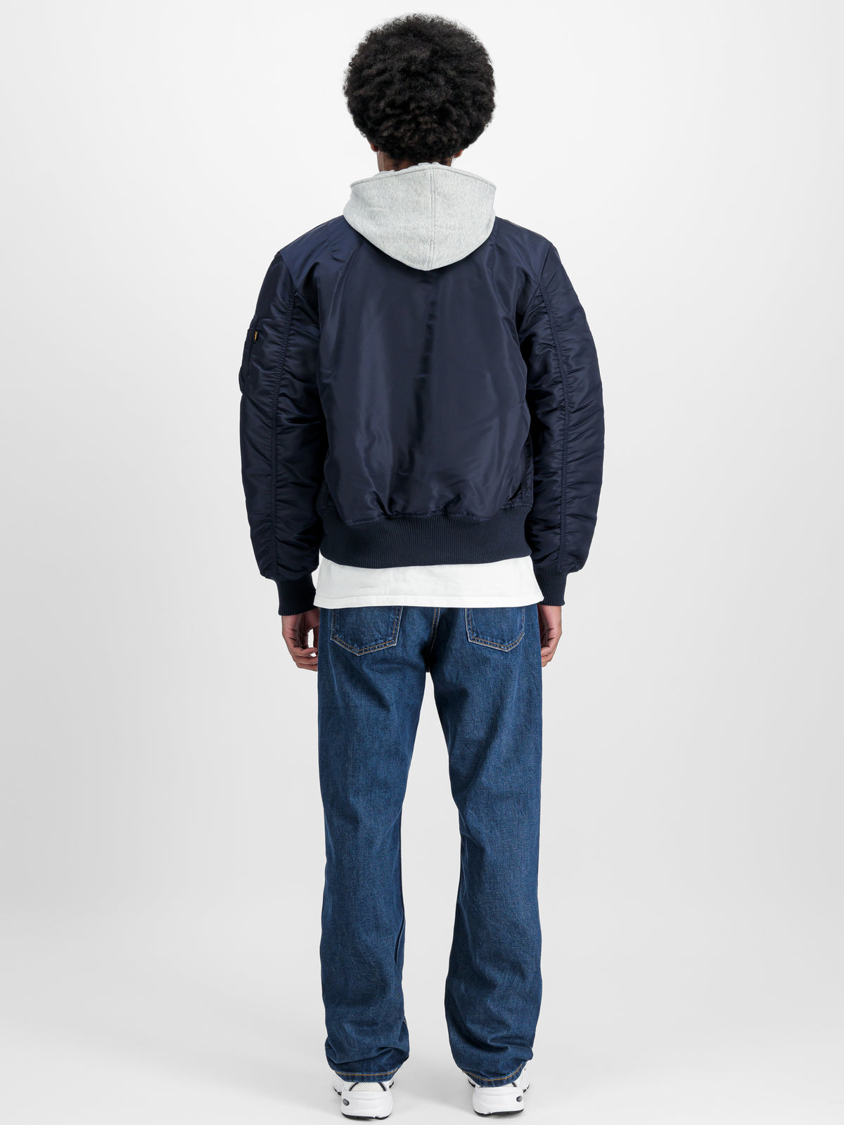 MA-1 D-Tec Sleeve Embroidery Slim Bomber Jacket
