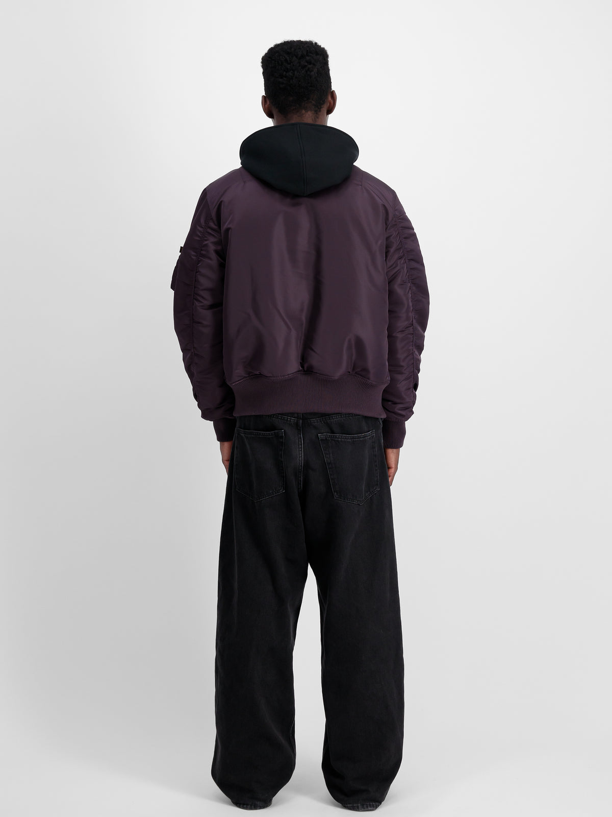 MA-1 D-Tec Sleeve Embroidery Slim Bomber Jacket
