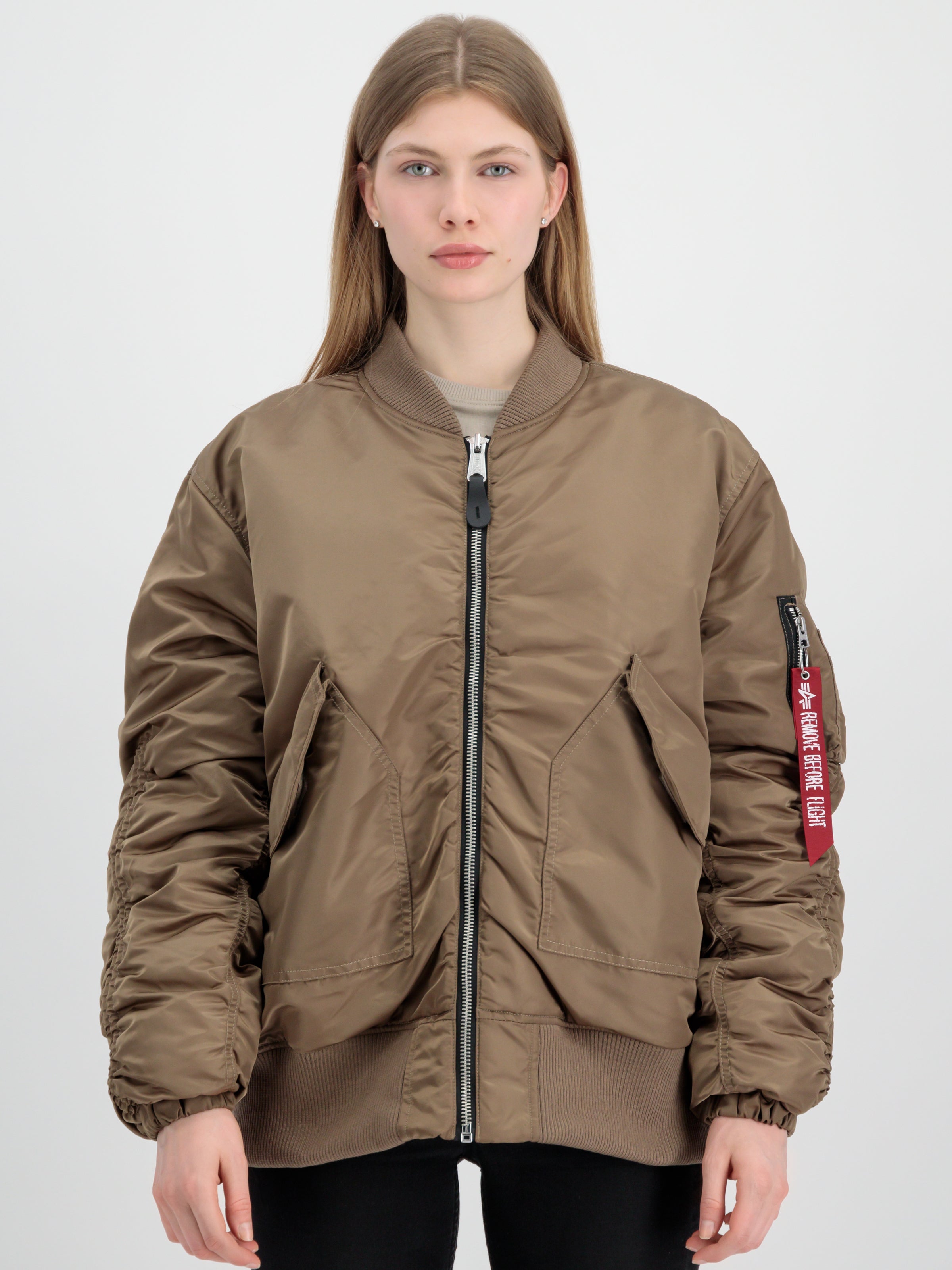CWU MA-1 No Cords Bomber Jacket Women-Jacken & Mäntel-Alpha Industries-OUTLET-S/M-taupe-ARCHIVIST-ARCHIVE-SALE