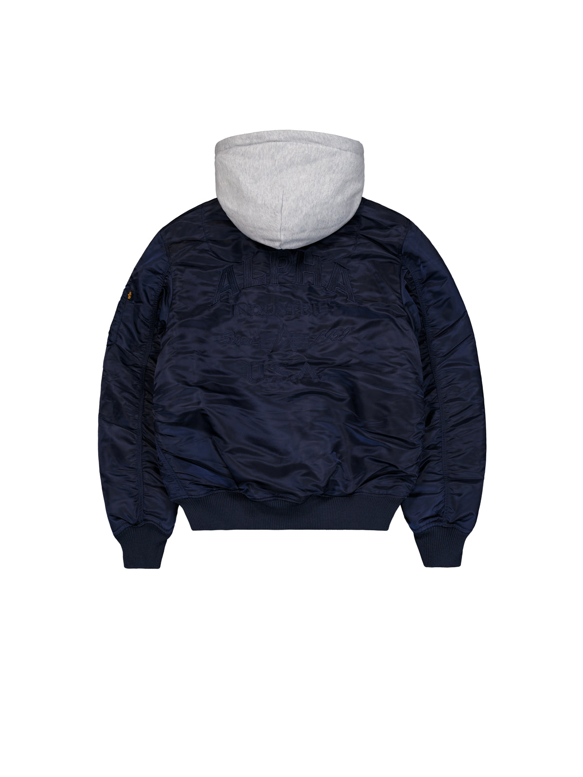 MA-1 Zip Hood Back Embroidery Bomber Jacket