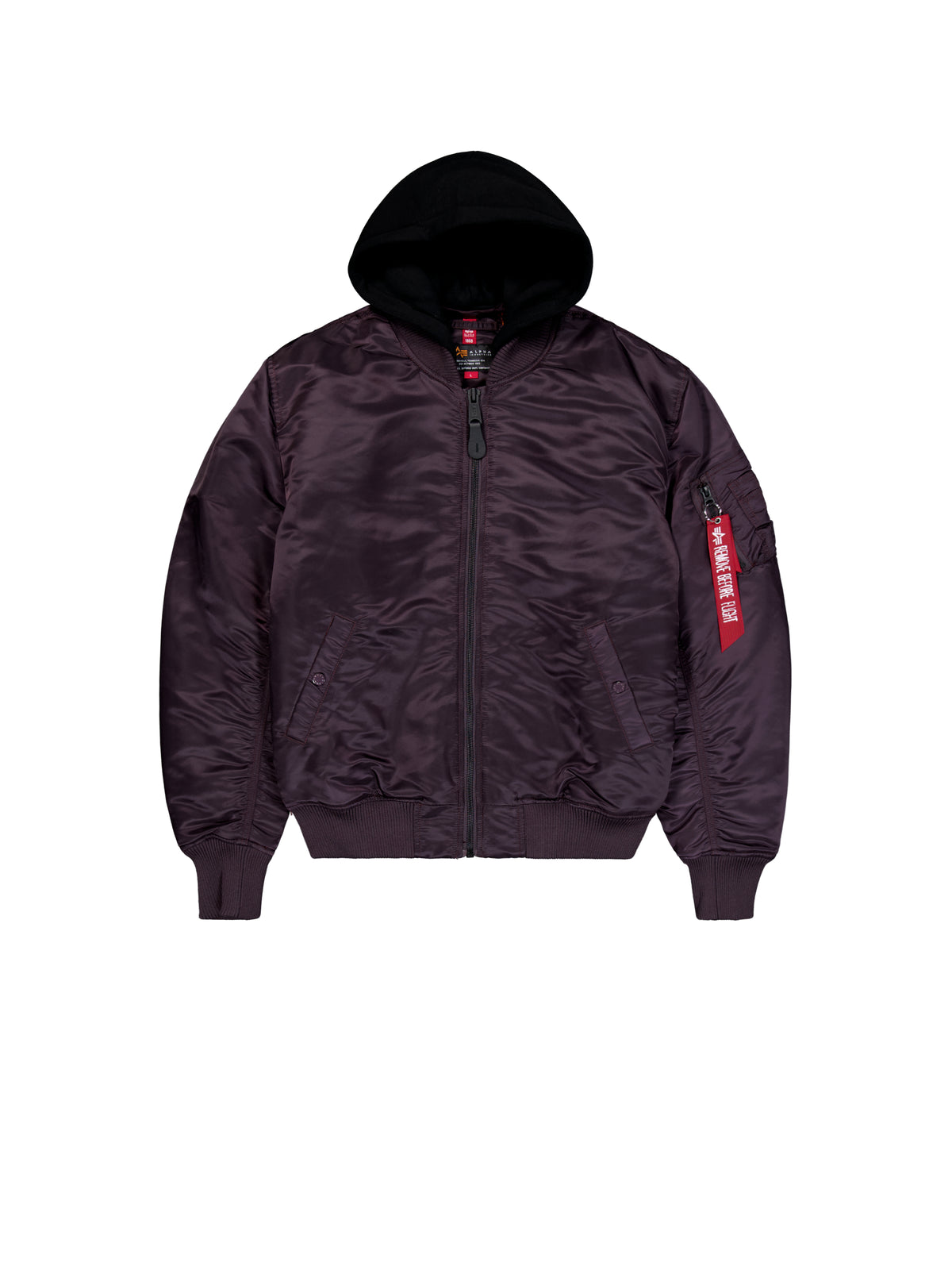 MA-1 Zip Hood Back Embroidery Bomber Jacket