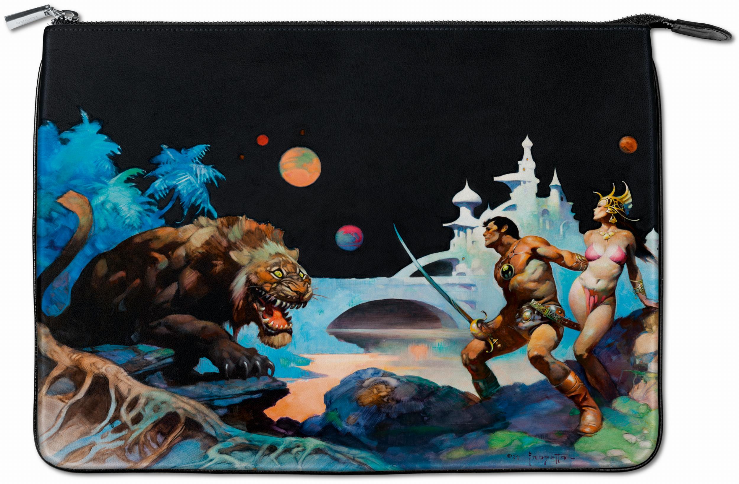 Taschen-TASCHEN Pouch. Frank Frazetta-Fashion-Black-Deal-Outlet-by-ARCHIVIST