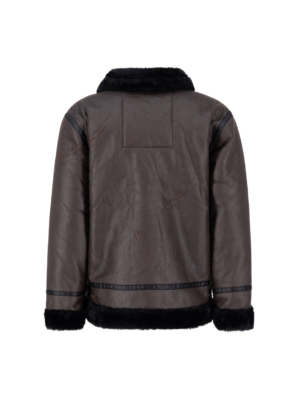 B-3 Faux Leather Bomber Jacket