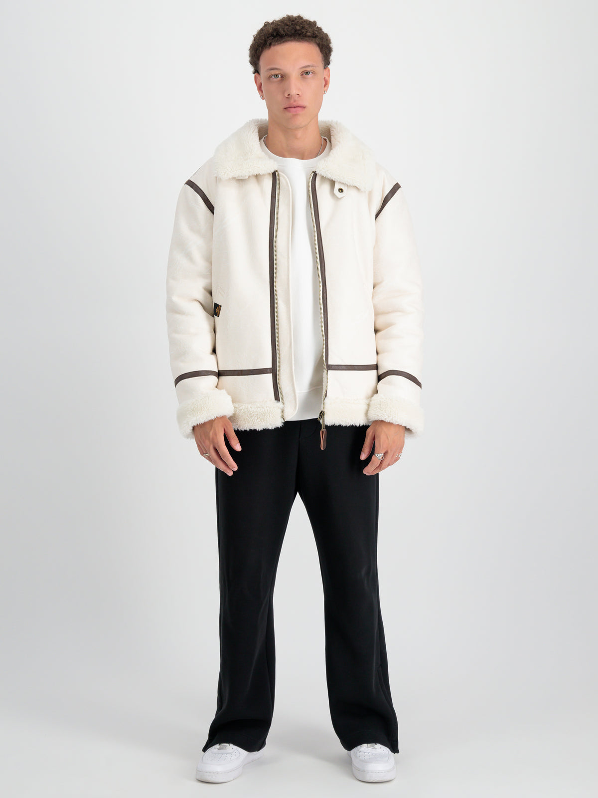 B-3 Faux Leather Bomber Jacket