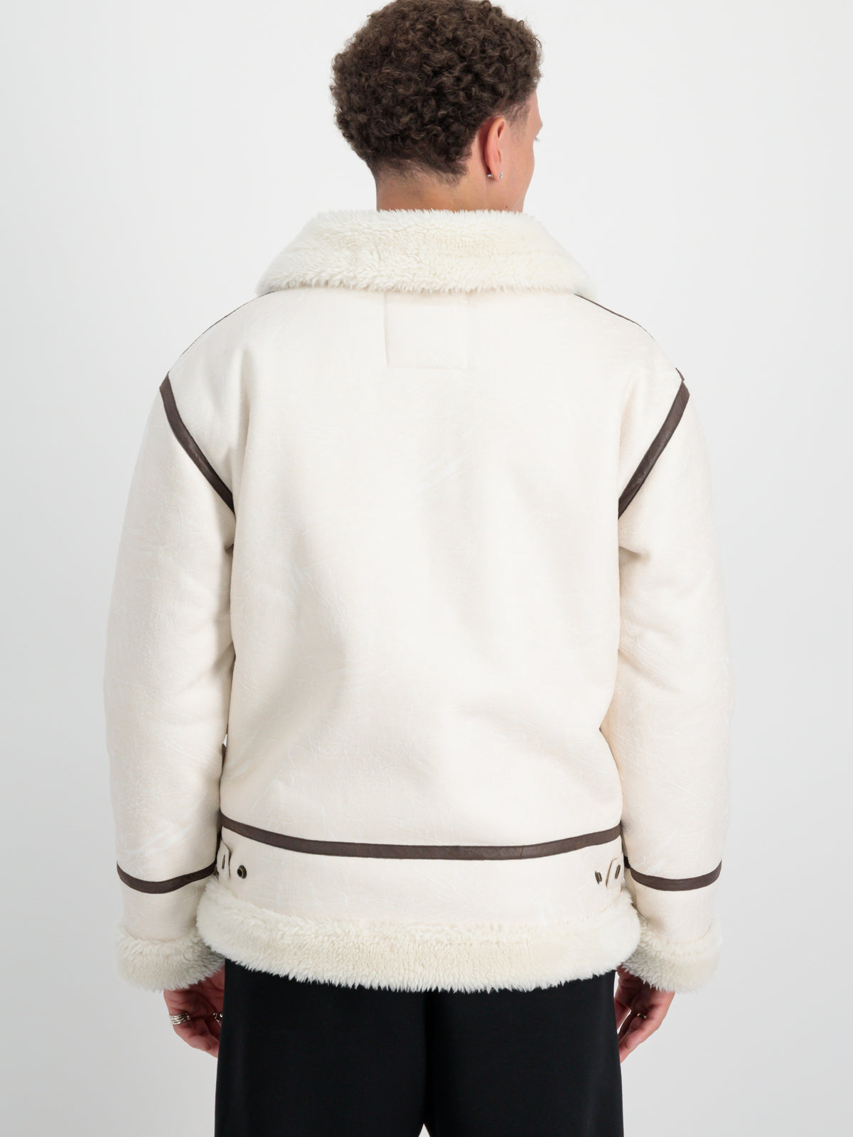 B-3 Faux Leather Bomber Jacket