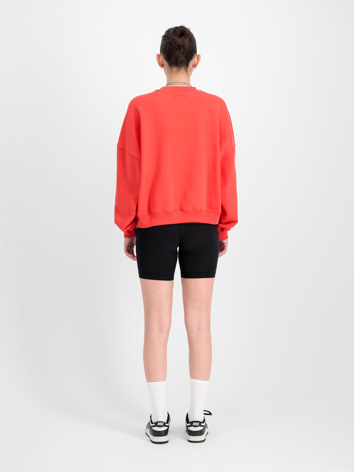 Alpha Essentials Rubber Logo Oversized Sweatshirt Women