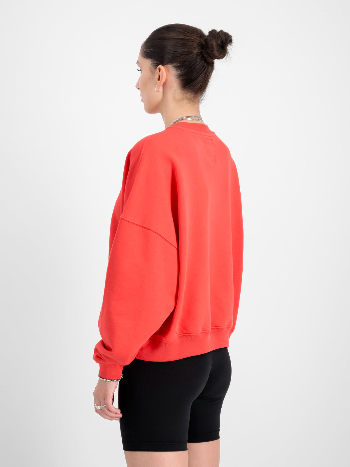 Alpha Essentials Rubber Logo Oversized Sweatshirt Women