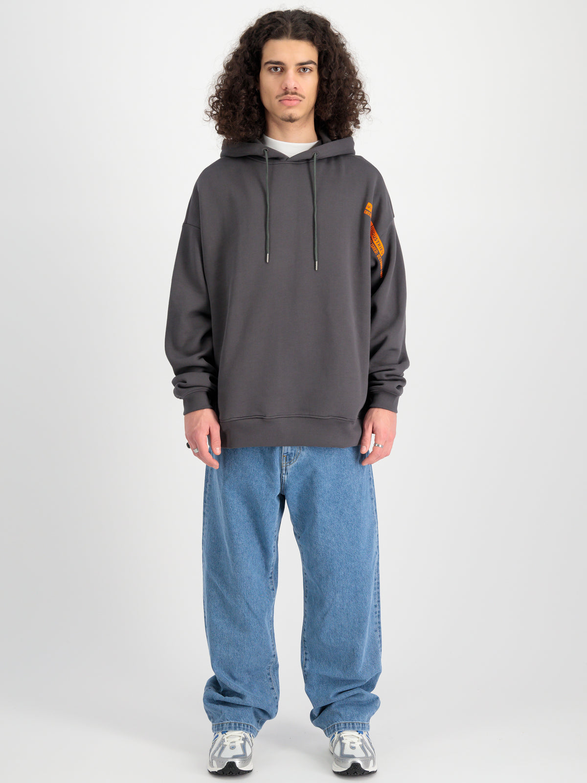 Flock Logo Oversized Hoodie