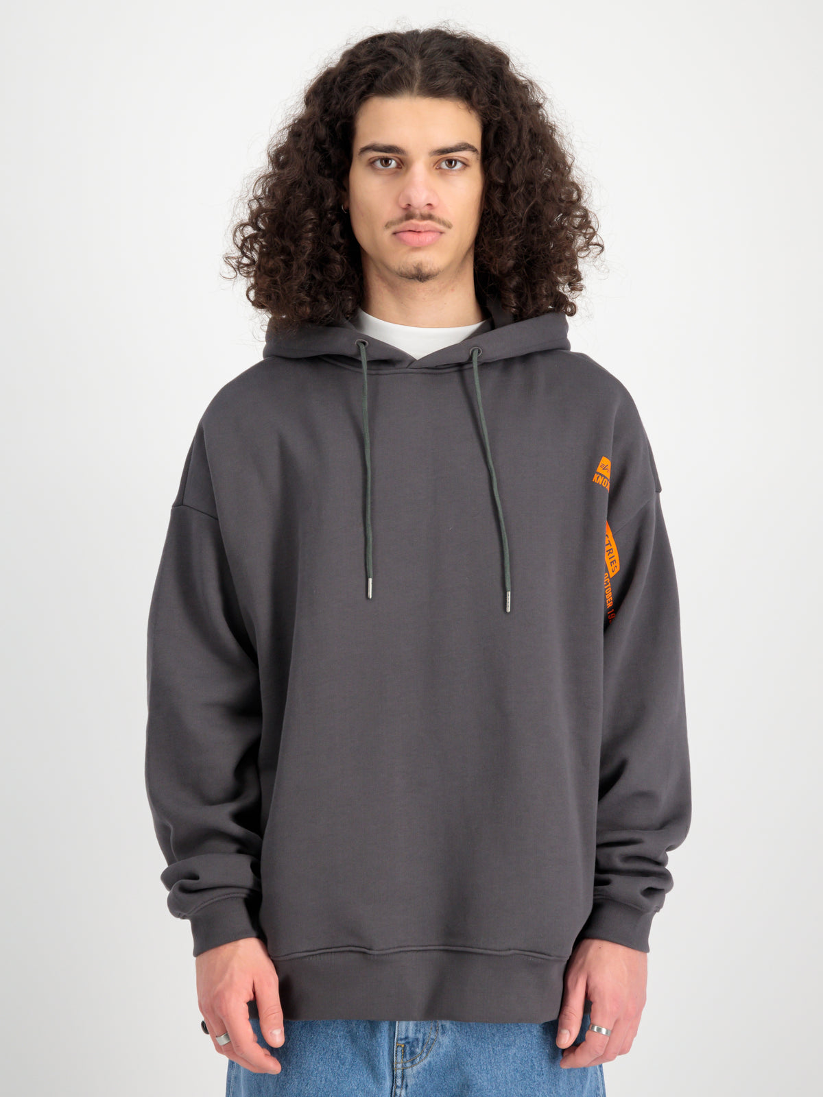 Flock Logo Oversized Hoodie