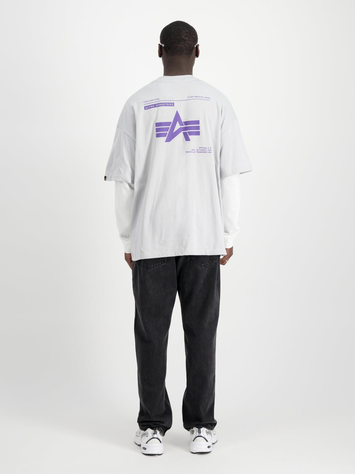 Logo Code Backprint Oversized T-Shirt